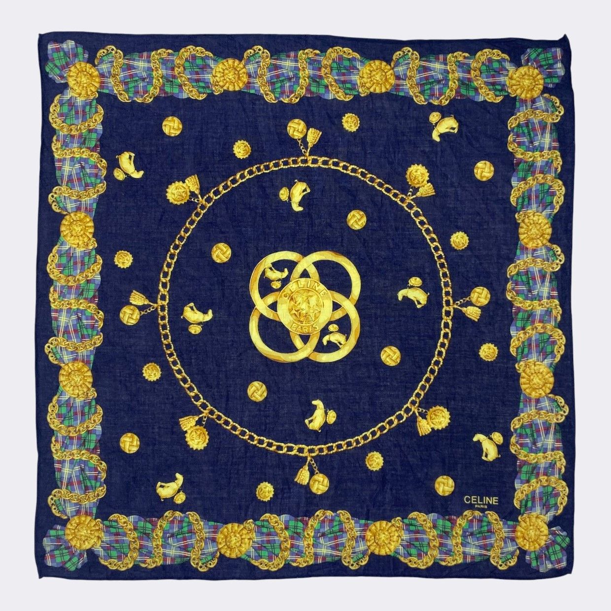 Celine Vintage Celine Handkerchief Neckerchief Bandana H216R Size ONE SIZE - 1 Thumbnail