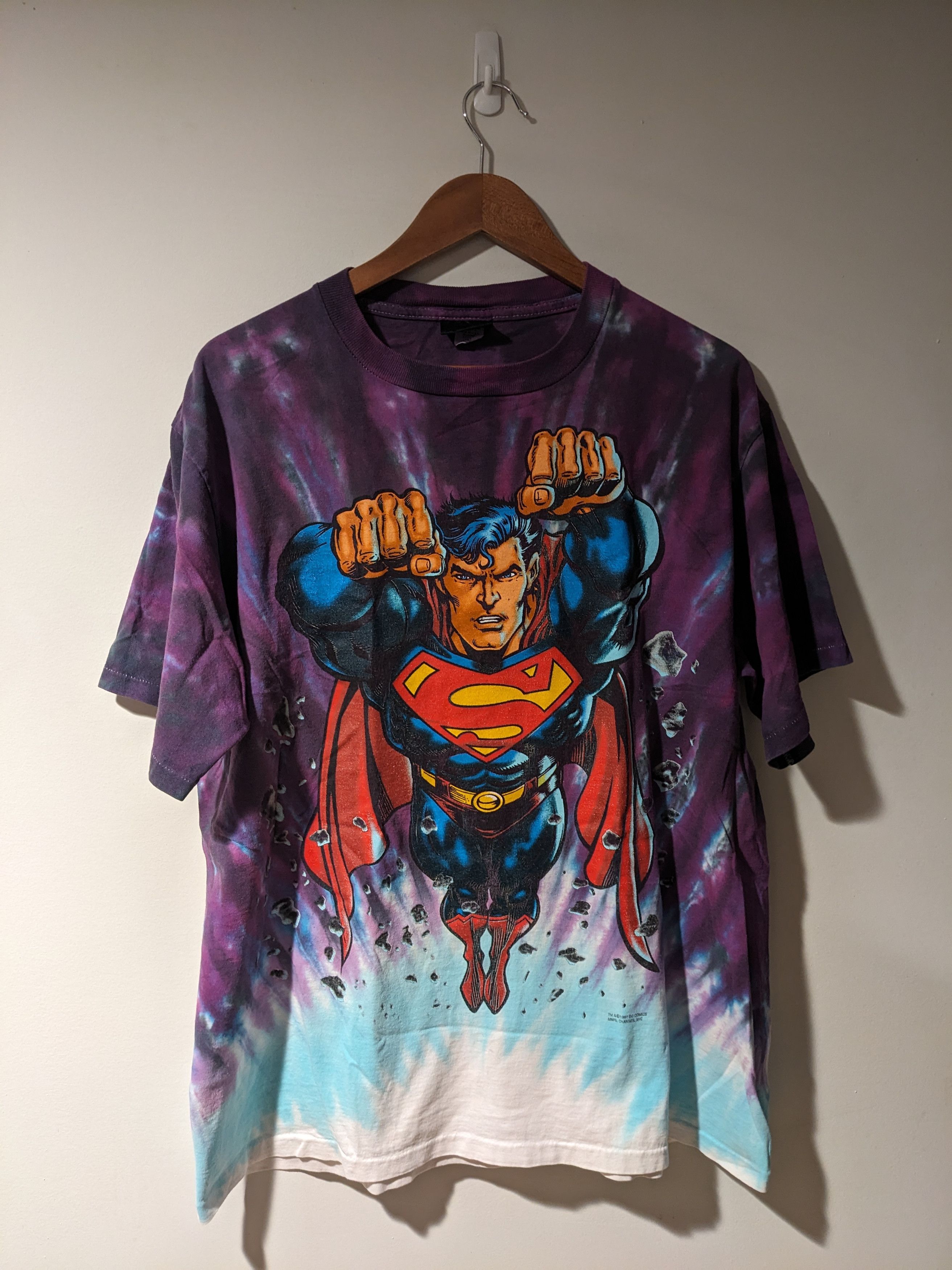 DC Comics × Vintage Vintage 1997 Superman DC Comics Changes X-Large T-Shirt Size US XL / EU 56 / 4 - 1 Thumbnail