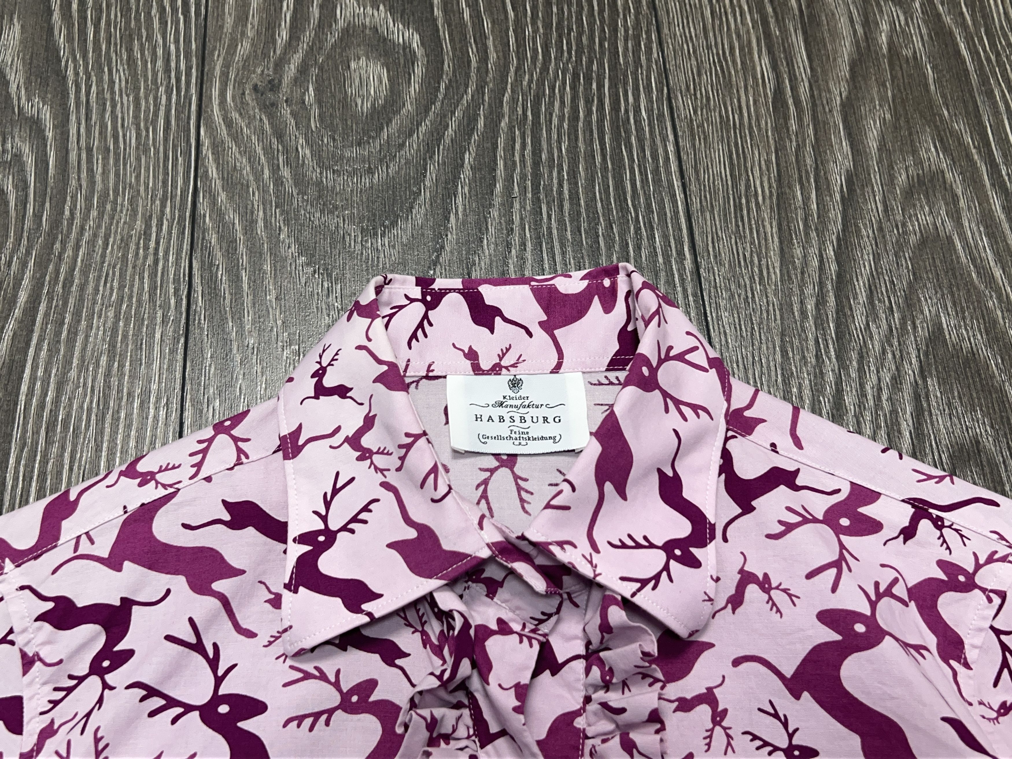 Designer Kleider Habsburg Manufaktur Floral Button Shirt Long Sleeve Size XS / US 0-2 / IT 36-38 - 2 Thumbnail
