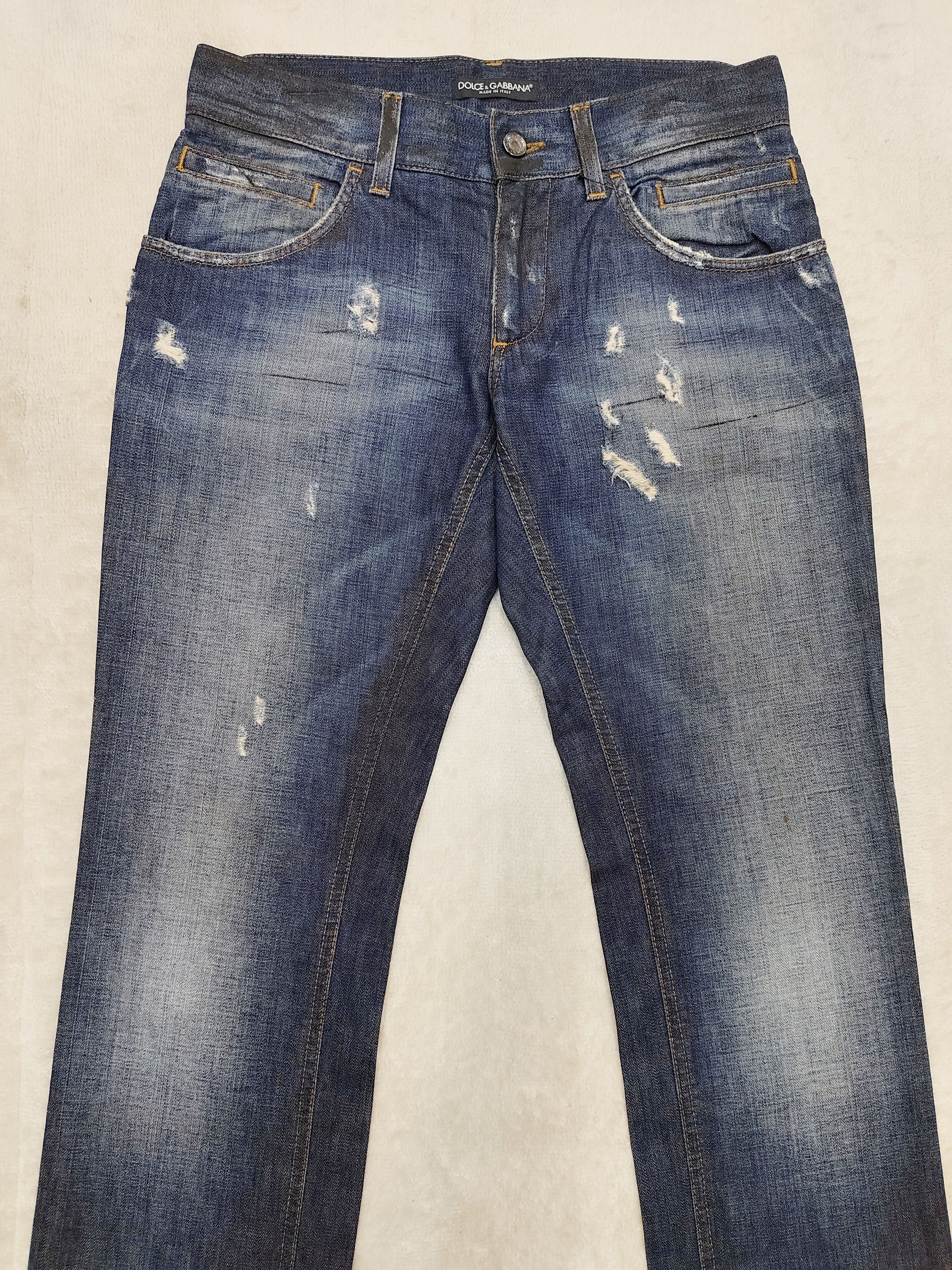 Dolce & Gabbana Dolce & Gabbana🔥Y2K Distressed Hardcore Wash Jeans Size US 31 - 2 Thumbnail