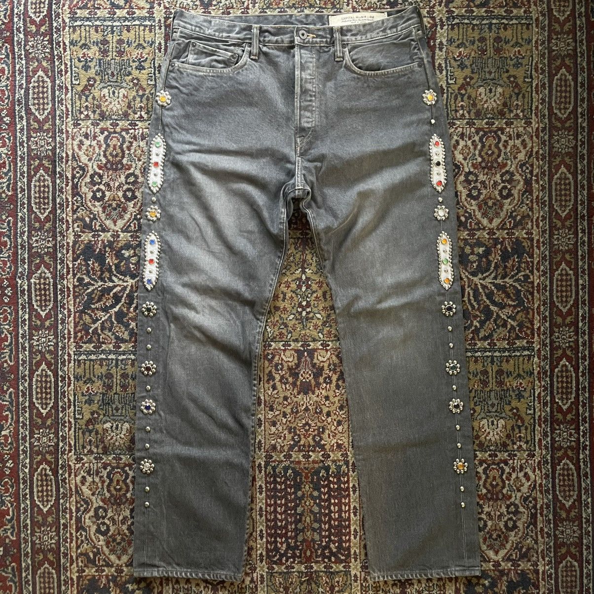 Kapital Kountry Kapital Kountry side Studs Gems Black Denim Jeans size 38 Size US 38 / EU 54 - 1 Thumbnail