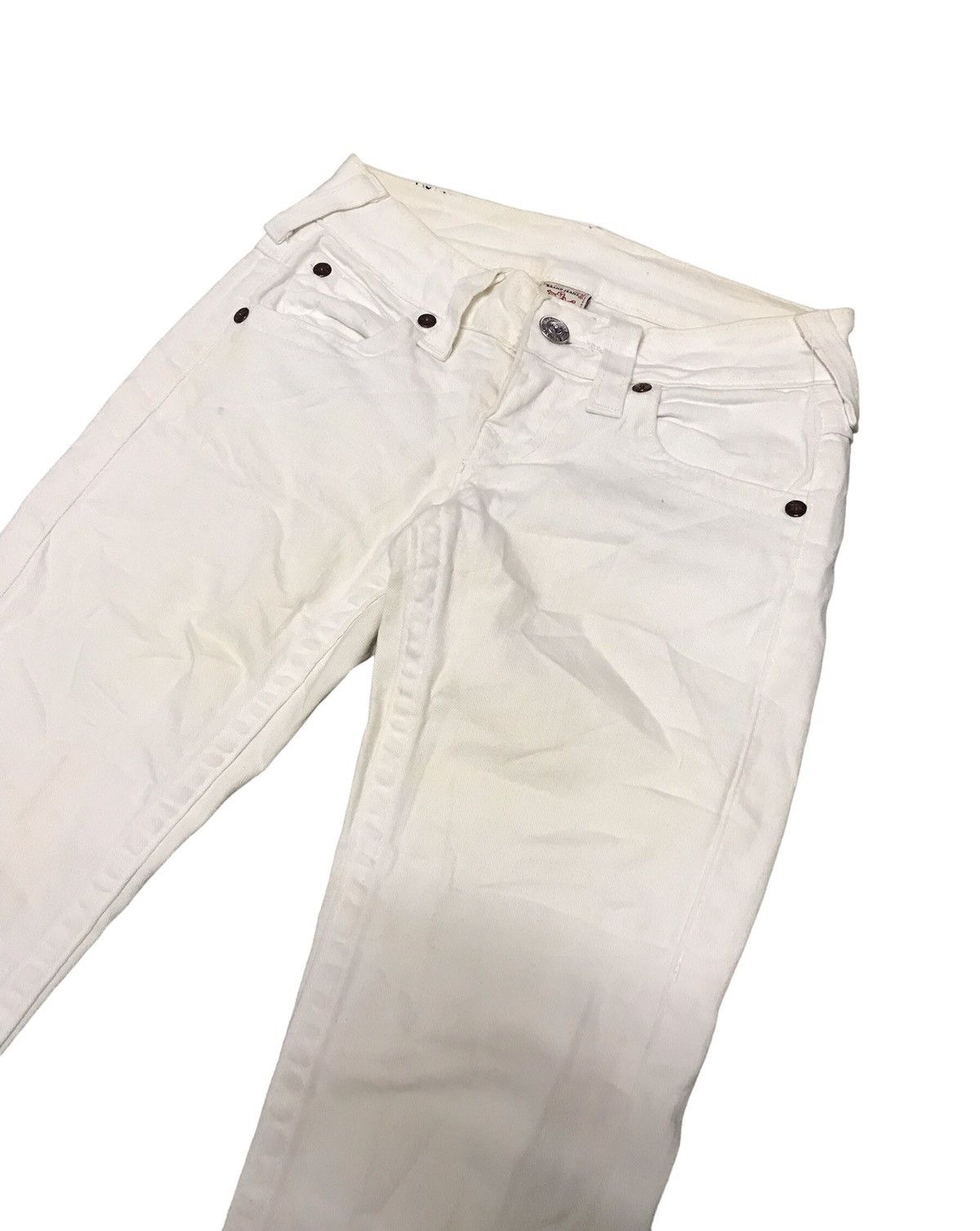 True Religion Vintage True Religion White Straight Jeans Size US 28 / EU 44 - 3 Thumbnail