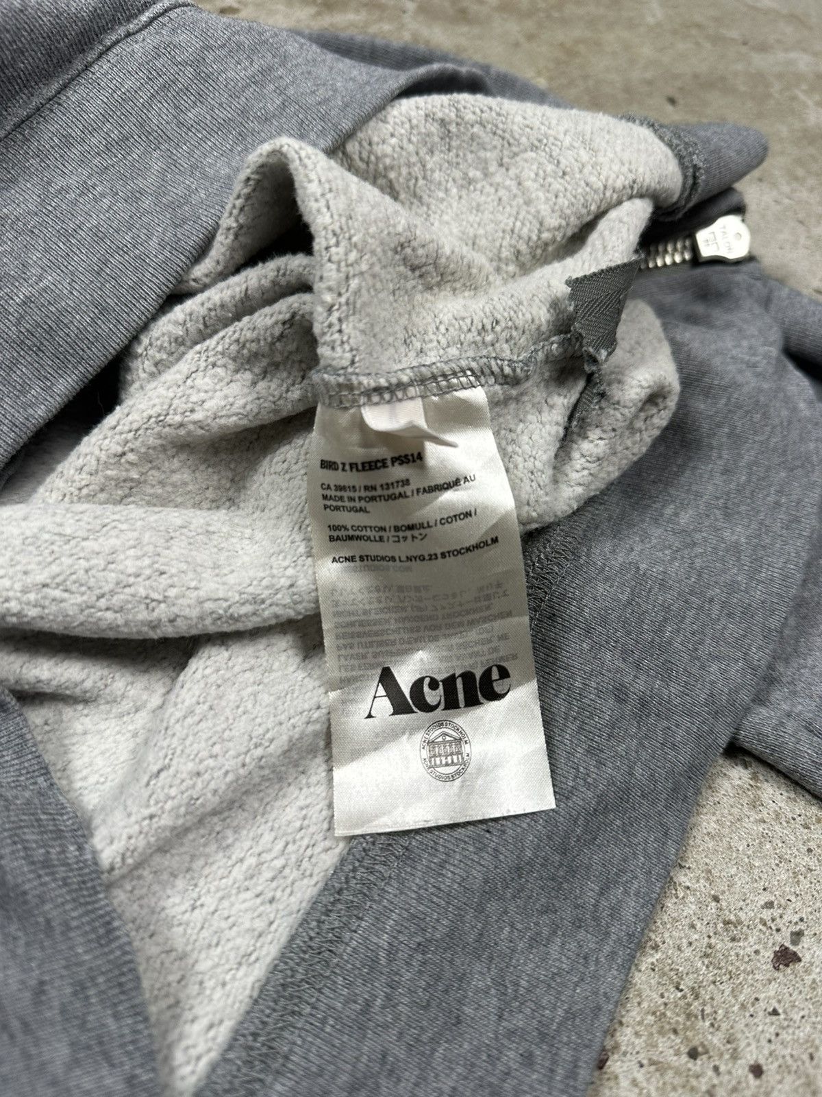 Acne Studios Acne Studios Bird Z Fleece PSS14 Cropped Crewneck Zipper Size S / US 4 / IT 40 - 8 Thumbnail