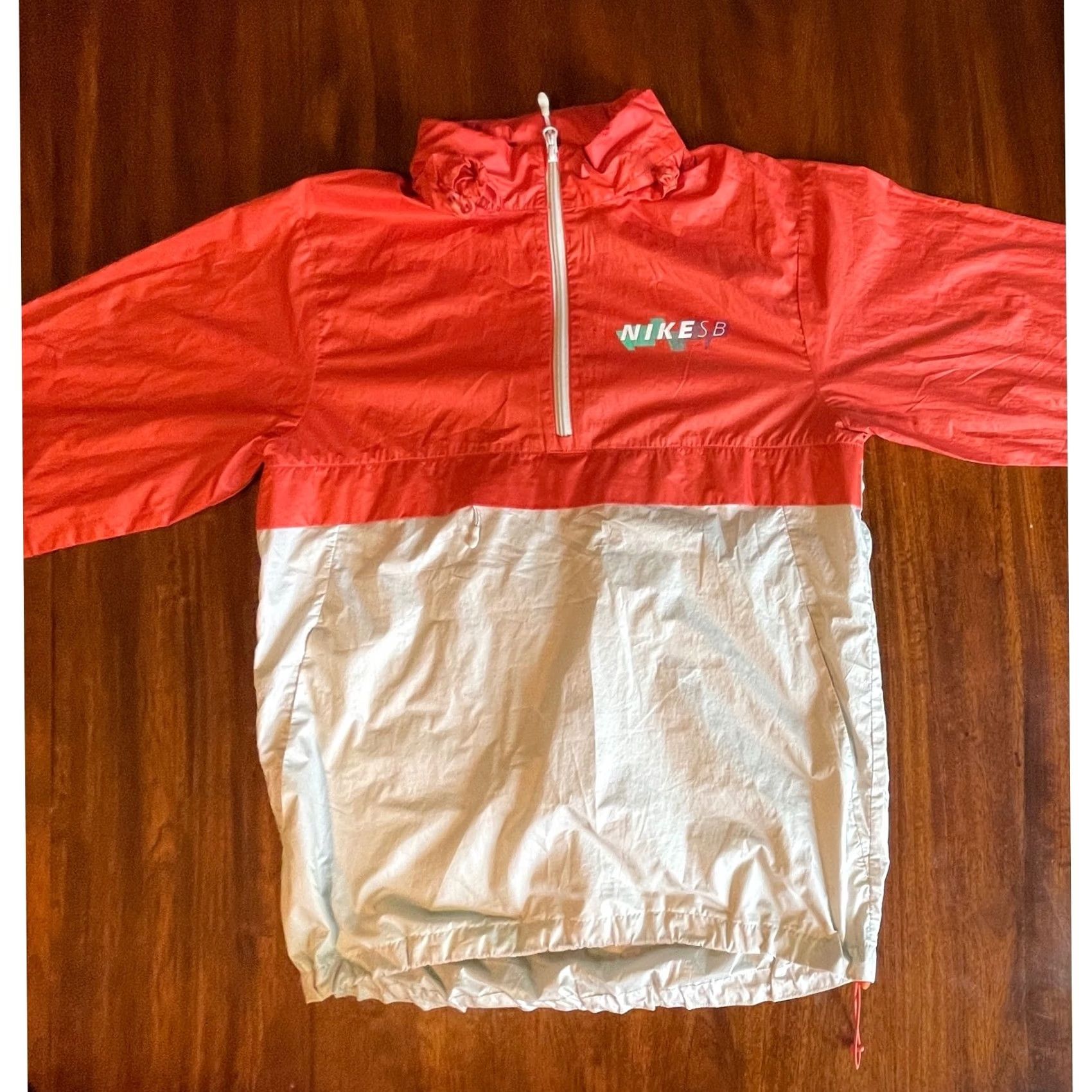 Nike Nike SB Windbreaker Jacket Orange Half Zip Pullover Mens Small Size US S / EU 44-46 / 1 - 5 Thumbnail