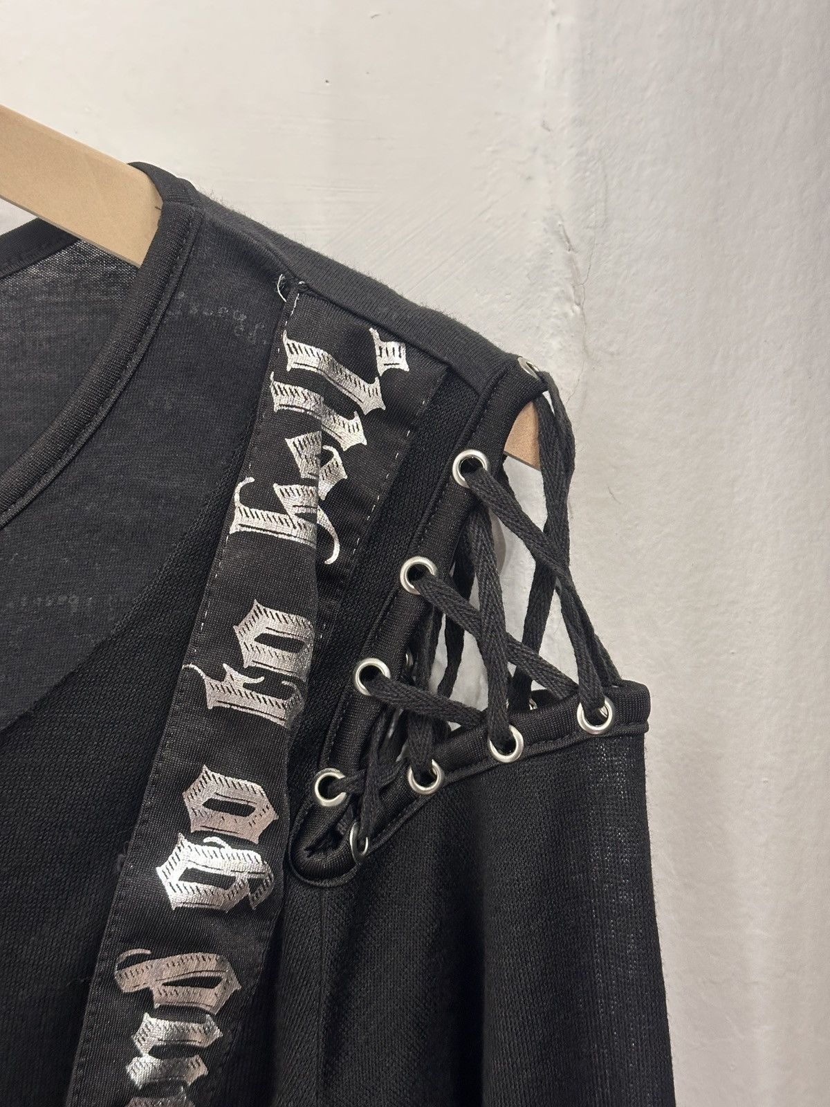 Japanese Brand H.Anarchy Poem Punk Seditionaries Bondage Long-sleeves Mesh Size US S / EU 44-46 / 1 - 6 Thumbnail
