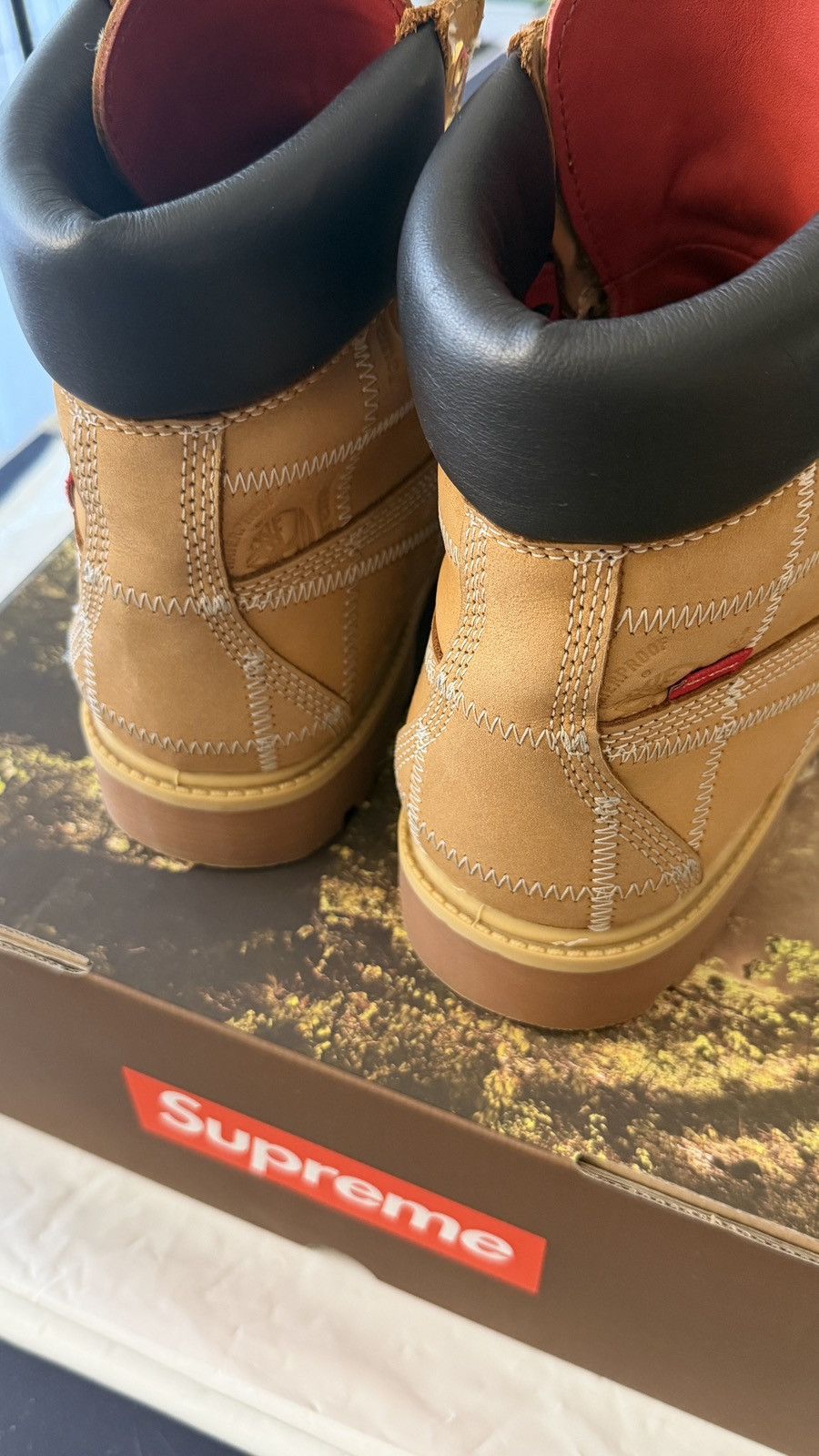 Supreme × Timberland SupremeXTimberland Premium Mid Lace Waterproof Wheat Nubuck Size US 8.5 / EU 41-42 - 3 Thumbnail