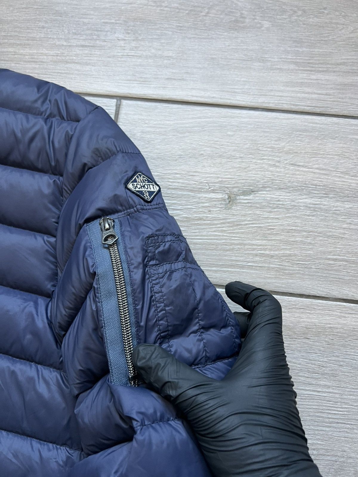 Schott Schott Puffer Bomber Jacket Made in USA Vintage Down Y2K Size US XL / EU 56 / 4 - 17 Thumbnail
