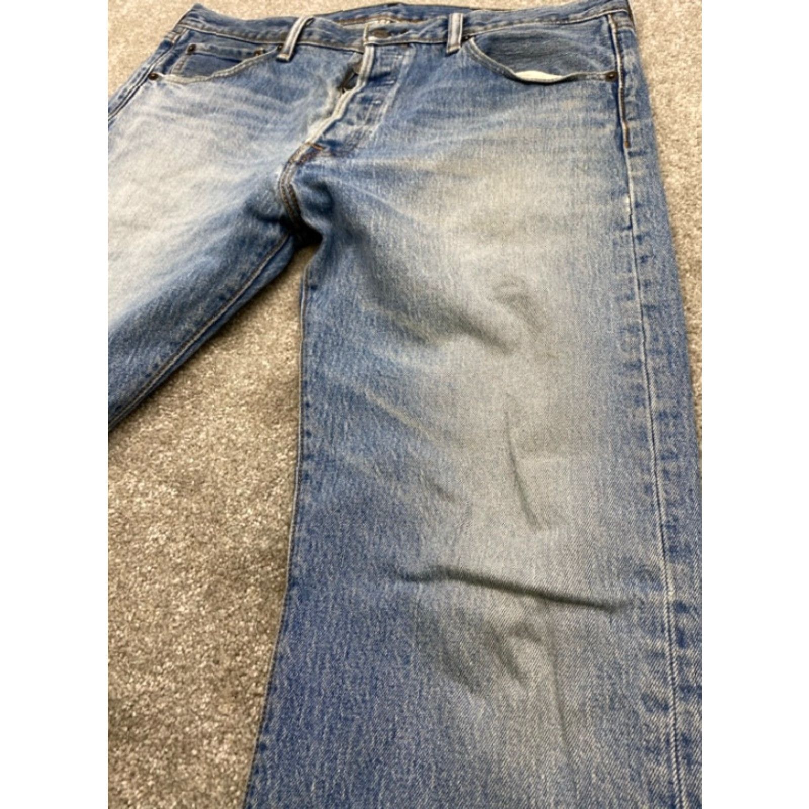 Levi's Levi's 501 Jeans Men 34x30 Blue Denim Button Fly Straight Levi'S 501 Series Regular 5-Pocket Denim Cotton Jeans Mens Size US 34 / EU 50 - 5 Thumbnail