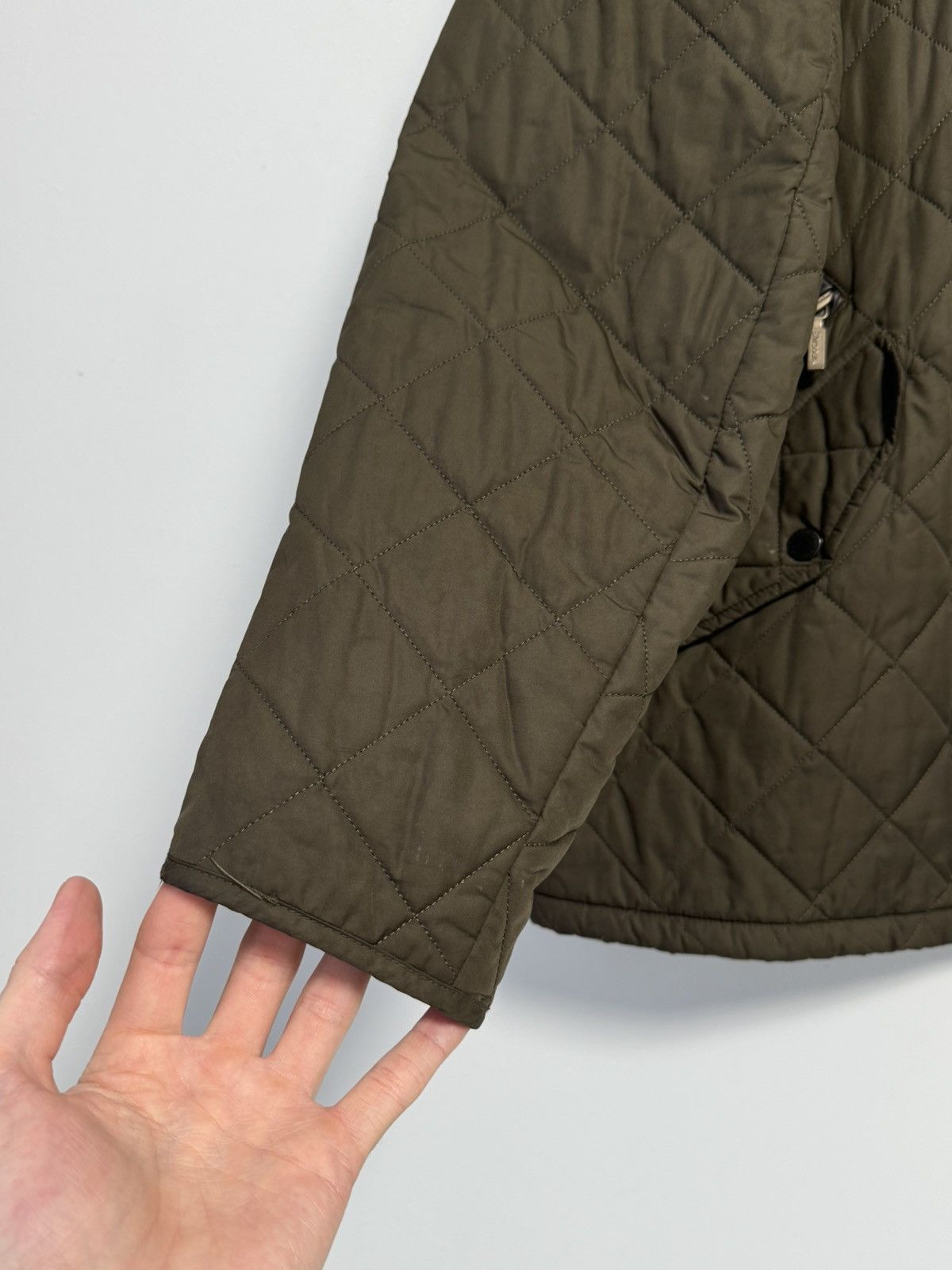 Barbour men's Barbour Chelsea Sportquilt Quilted Olive Field Jacket Size US XL / EU 56 / 4 - 8 Thumbnail