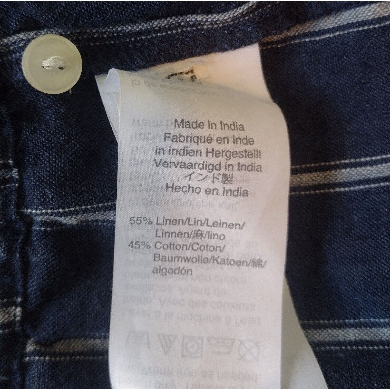 J.Crew J Crew Linen Blend Peplum Top Size 14 Blue Striped Drawstrin Size XL / US 12-14 / IT 48-50 - 8 Thumbnail