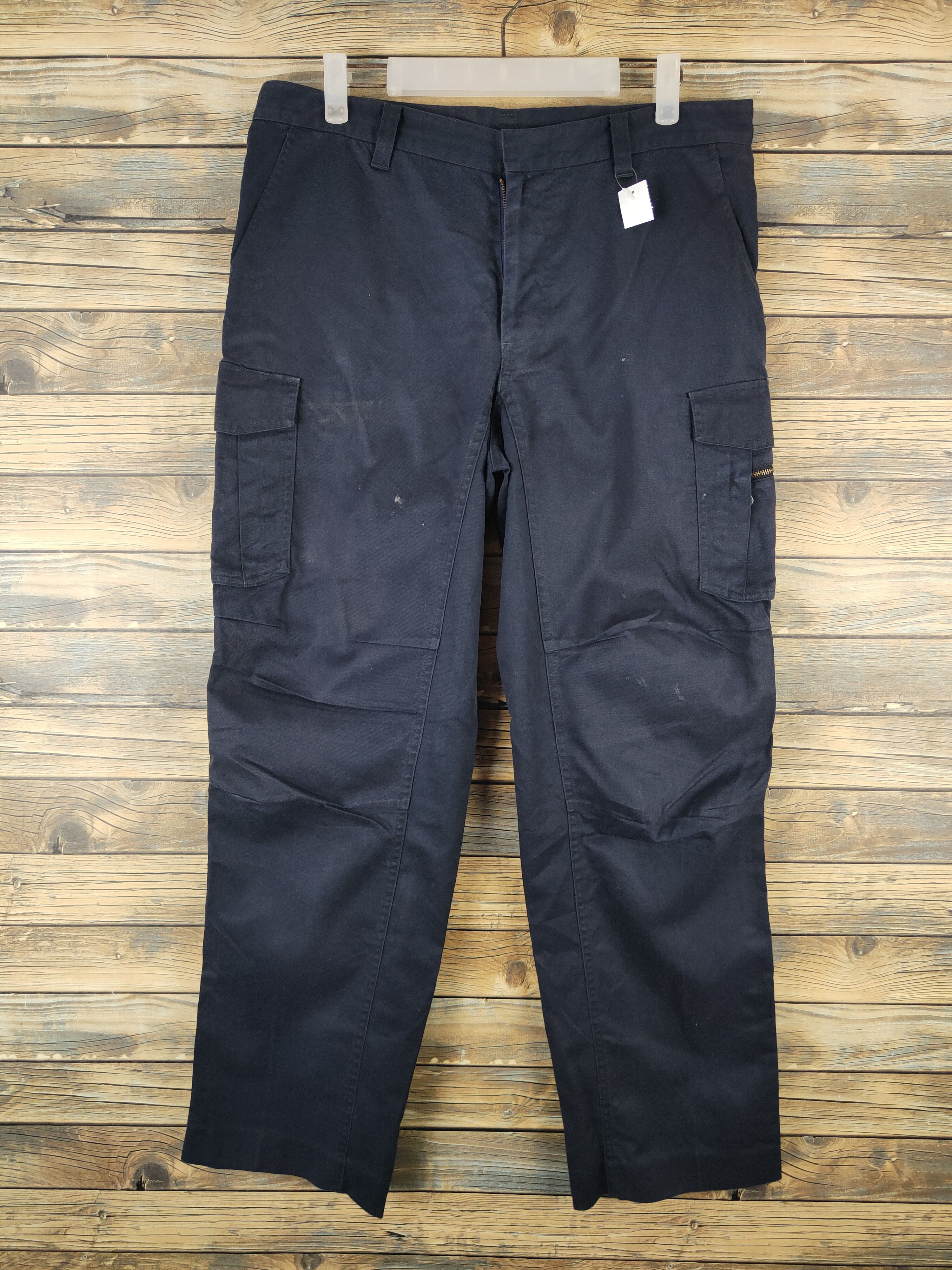 Japanese Brand DL Double X Action Navy Multipocket Cargo Pants #2369 Size US 34 / EU 50 - 1 Thumbnail
