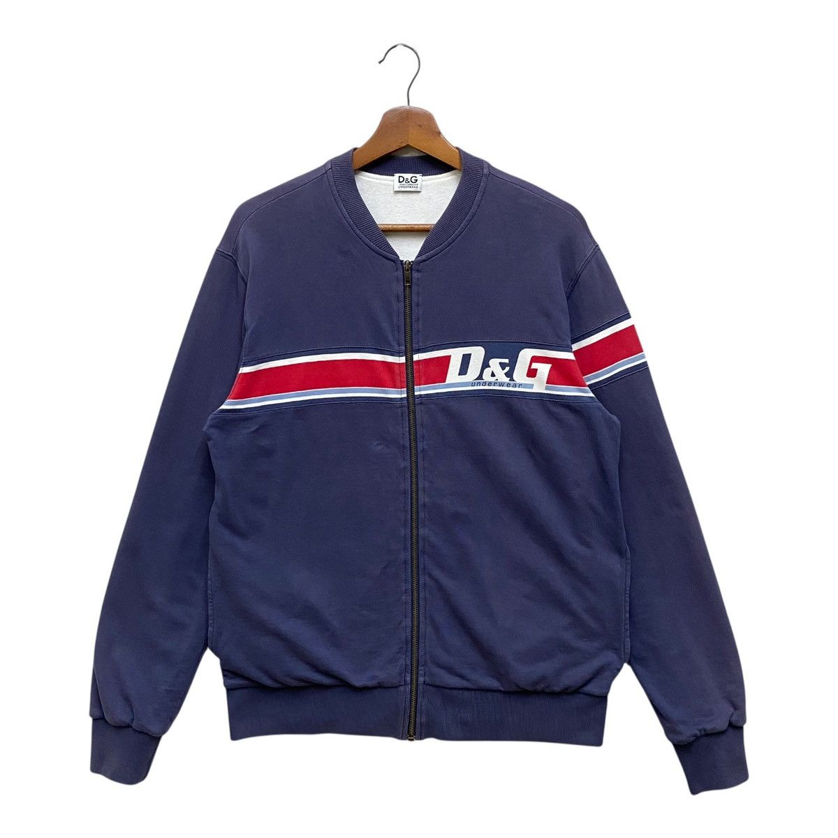 Dolce & Gabbana Vintage D&G Y2K Blue Cotton Track Jacket, Size XS (Fits M) Size US XS / EU 42 / 0 - 1 Thumbnail