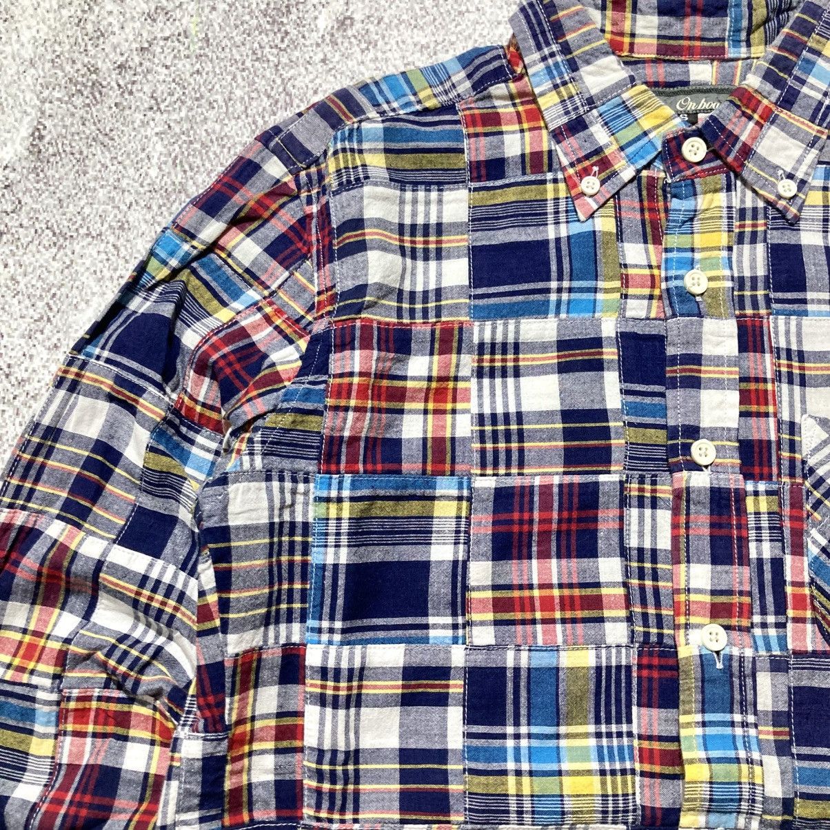 Japanese Brand 2000s Onboard Patchwork Madrass Shirt Japanese Kapital Style Size US S / EU 44-46 / 1 - 6 Thumbnail