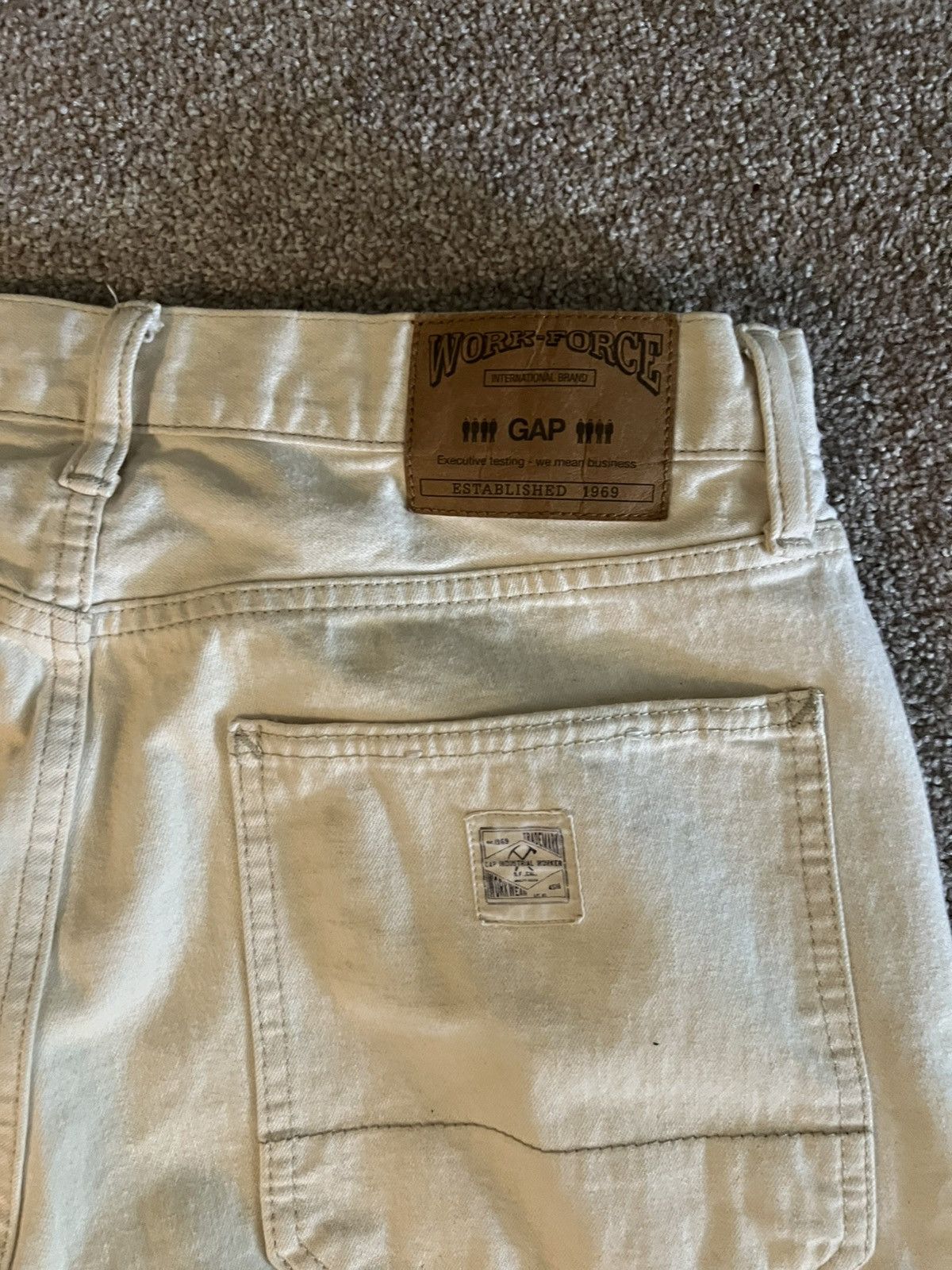 Gap White Gap Workwear Jeans Size US 32 / EU 48 - 4 Thumbnail