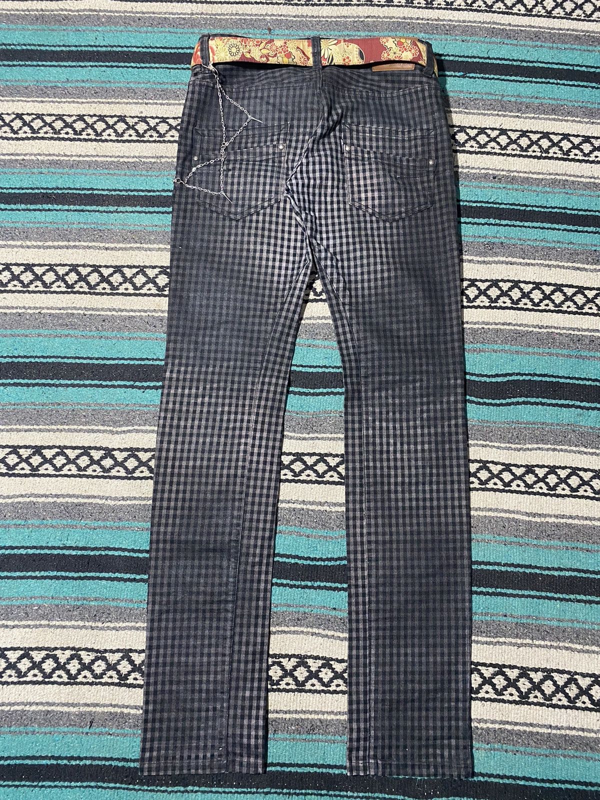 Tornado Mart 2000s Tornado Mart - Checkered jeans Pants Size US 32 / EU 48 - 8 Thumbnail