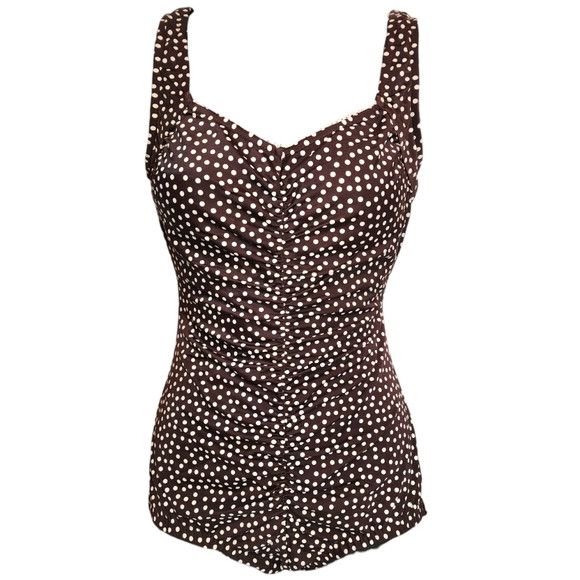 Vintage Vintage Polka Dot Swimsuit Size Large Size L / US 10 / IT 46 - 1 Thumbnail
