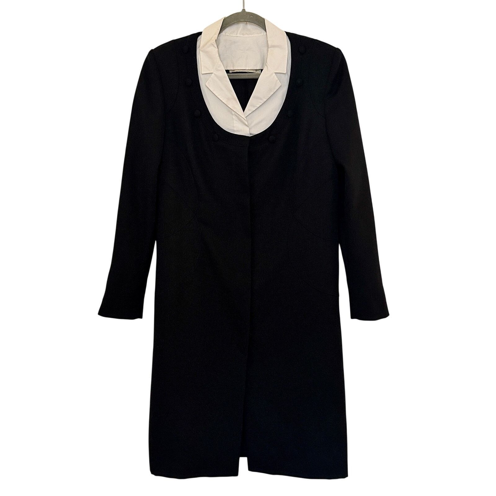 Karl Lagerfeld Lagerfeld Gallery Women's Black Wool-Cotton Tuxedo Jacket Size M / US 6-8 / IT 42-44 - 1 Thumbnail