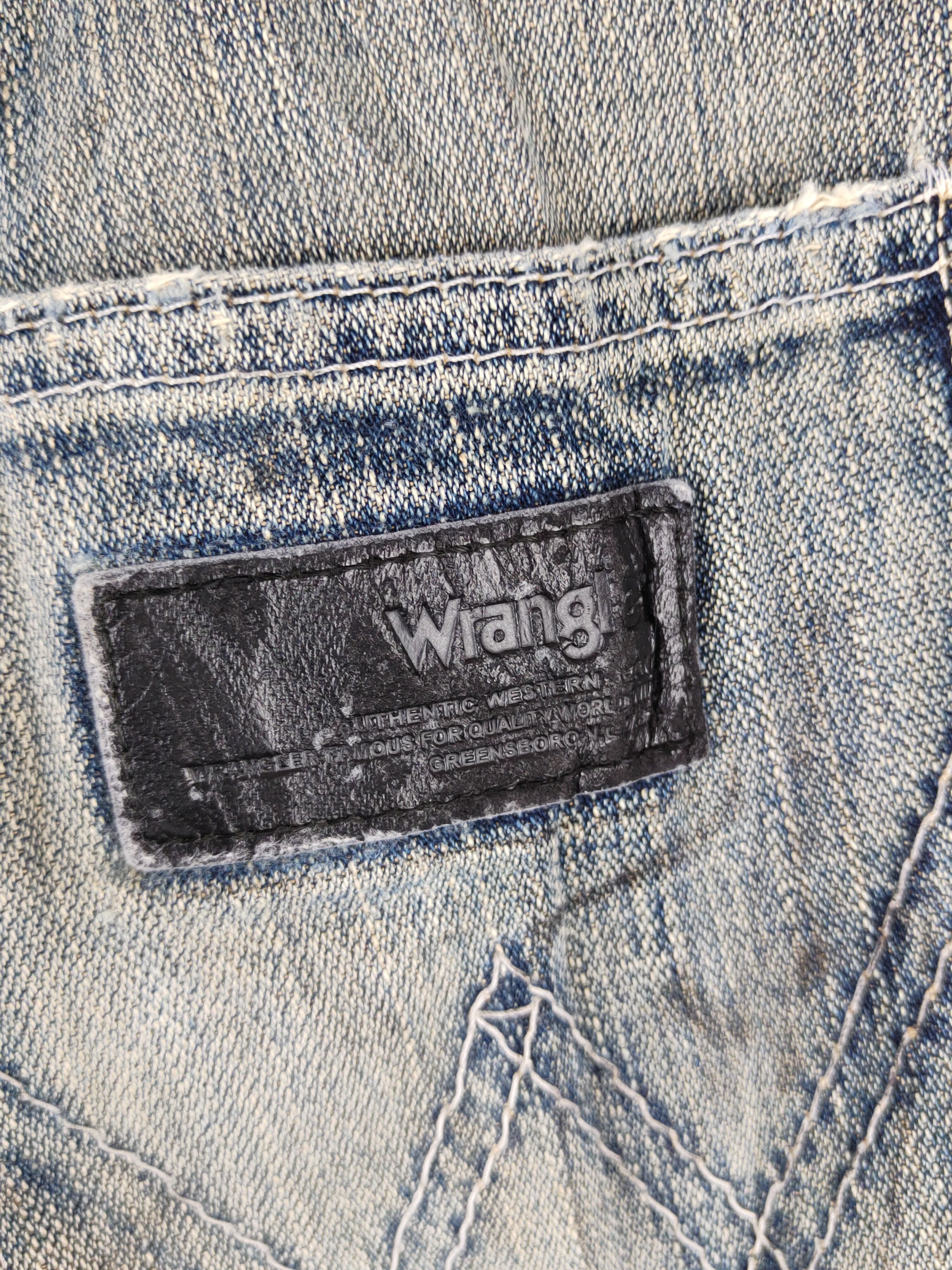 Japanese Brand Wrangler Dark Blue Faded Distressed Ripped Jeans #S1644 Size 30" / US 8 / IT 44 - 11 Thumbnail