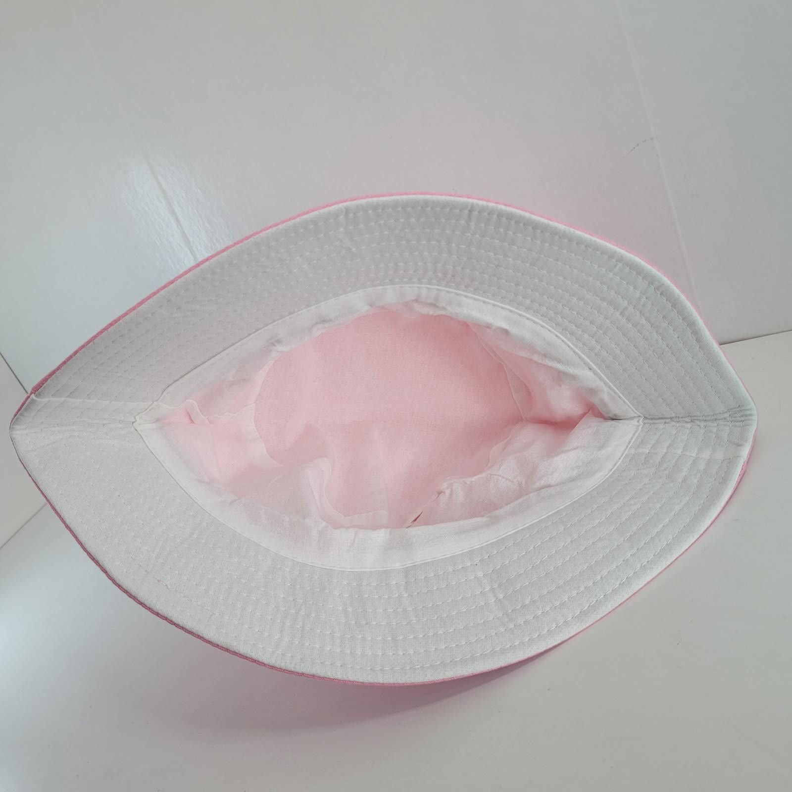 Other Pink Bucket Hat Unisex One Size Sm Cotton Streetwear Cap New Size ONE SIZE - 3 Thumbnail