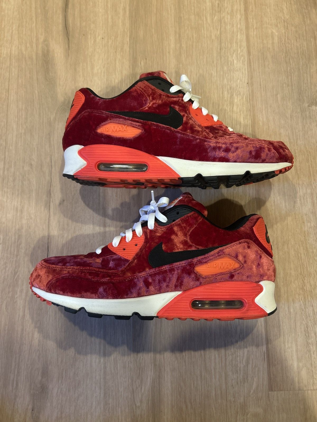 Nike Nike Air Max 90 “Red Velvet” Size US 12 / EU 45 - 1 Thumbnail