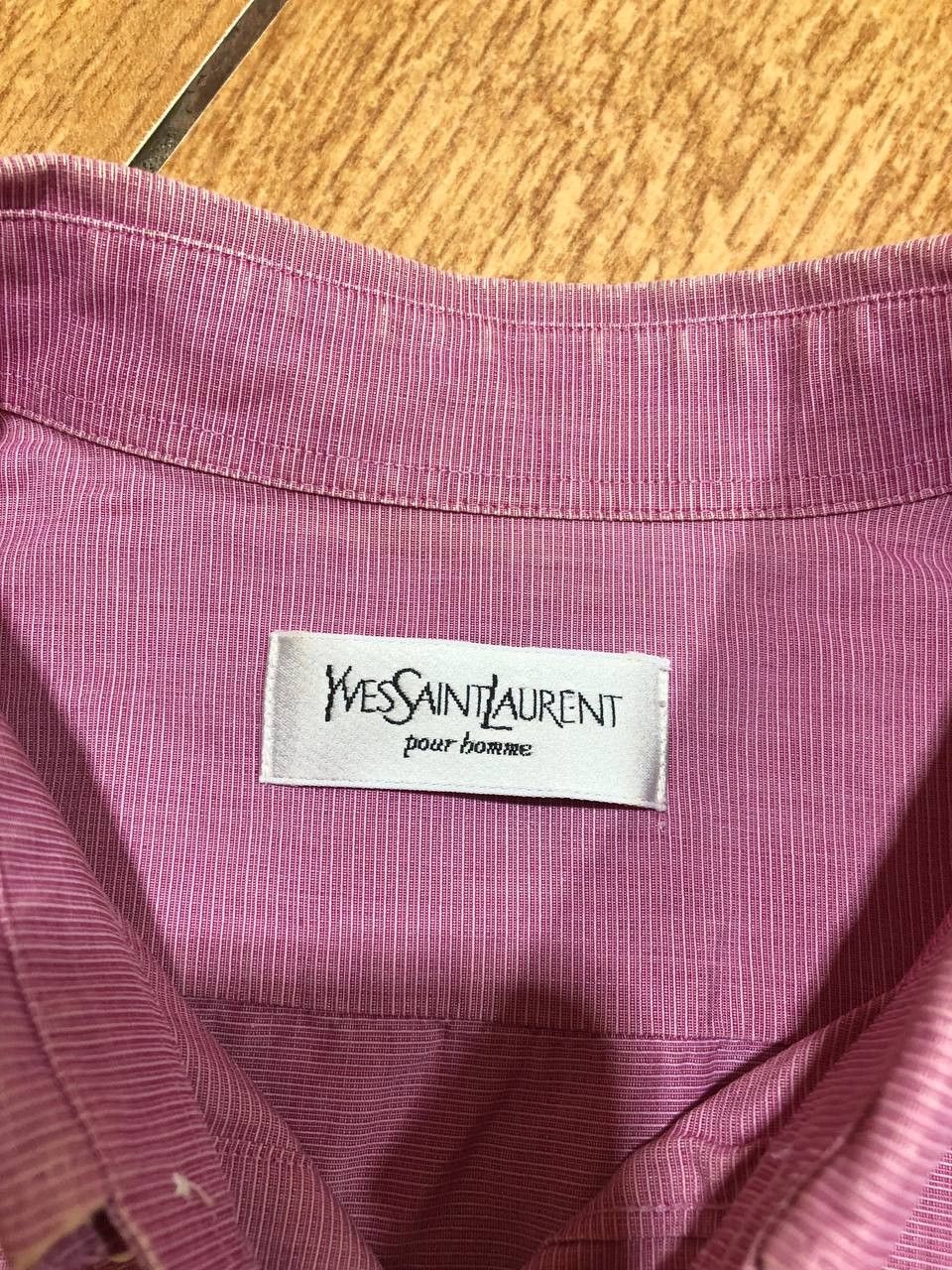 Yves Saint Laurent Vintage Yves Saint Laurent 100% Cotton Button Up Shirt Size US XL / EU 56 / 4 - 2 Thumbnail