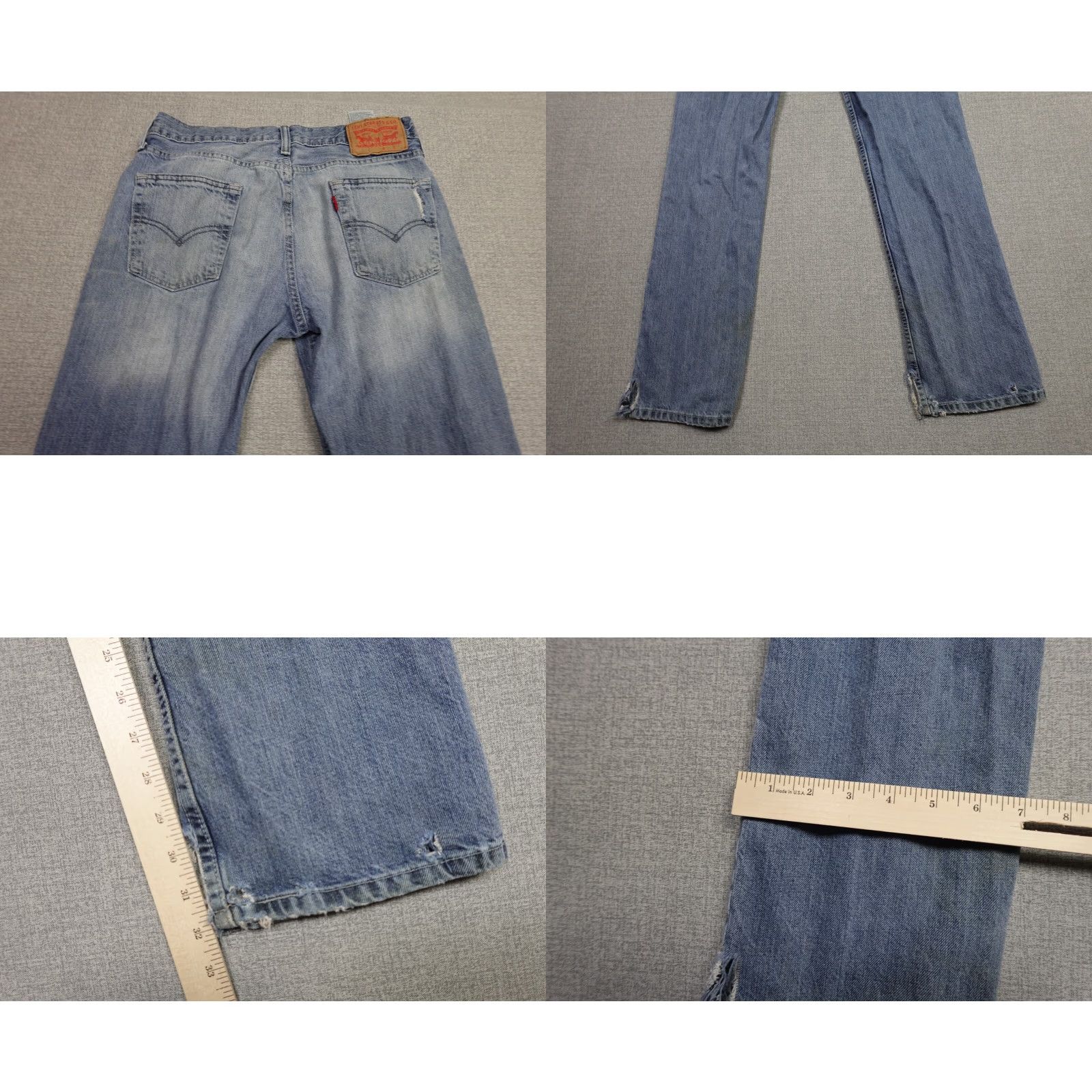 Levi's Levi's 514 Jeans Men 30x32 Blue Slim Straight Light Wash Denim Rancher Western Size US 30 / EU 46 - 8 Thumbnail