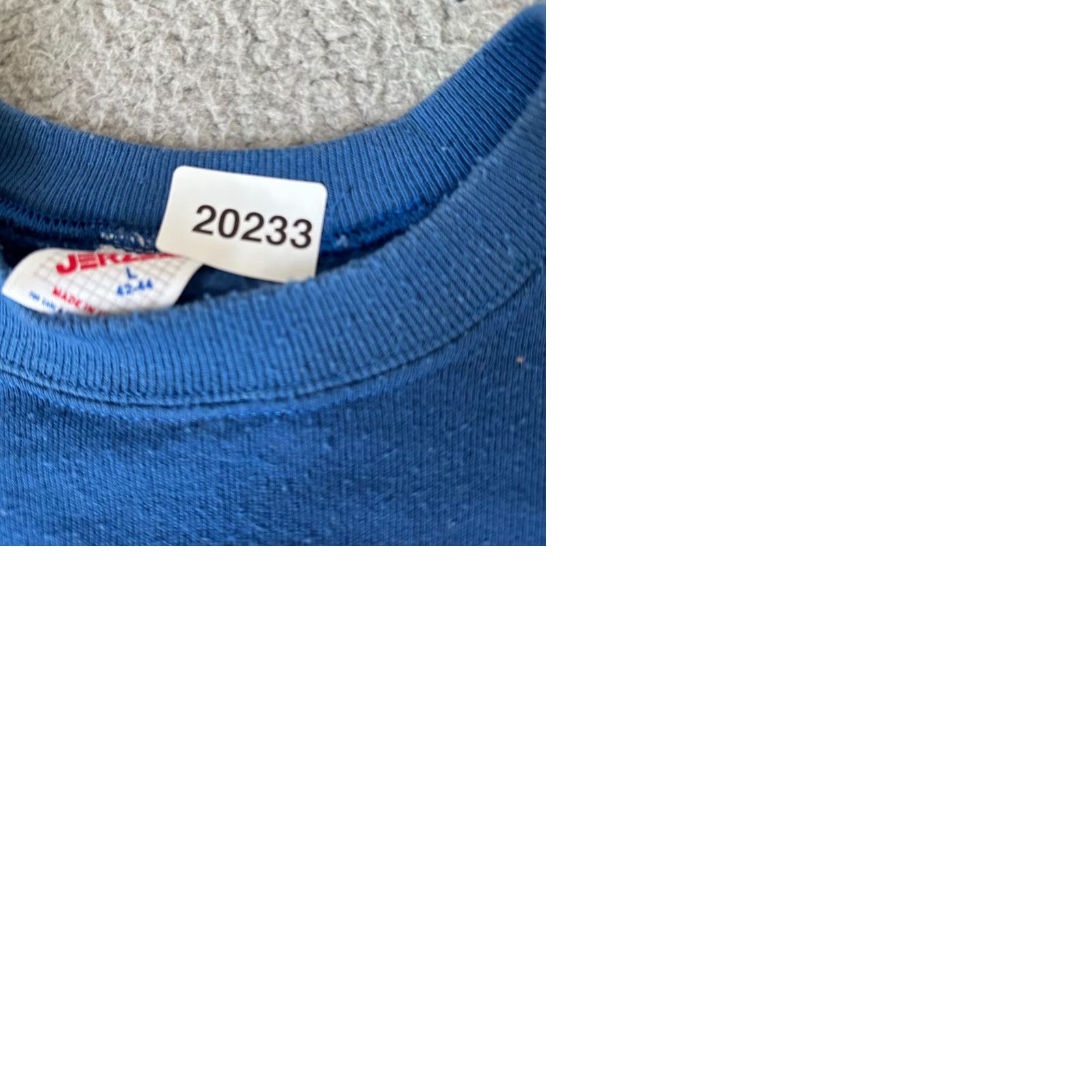 VINTAGE Jerzees Sweatshirt Mens Large Blue Old Man Over the Hill Sweater Mens