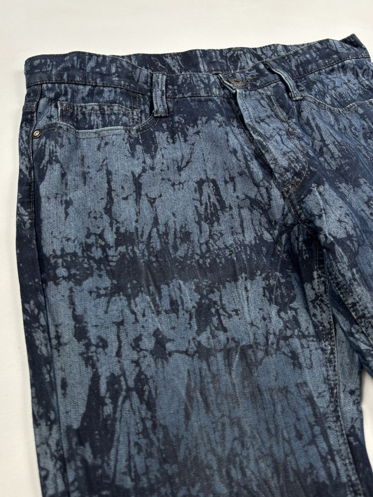 Issey Miyake S/S 2014 Bleach Effect Denim Jeans Size US 32 / EU 48 - 5 Thumbnail