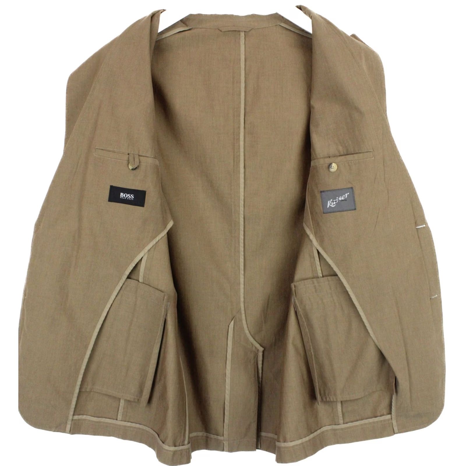 Hugo Boss Hugo Boss Blazer Sahara Storn-W Kaiser Large Brown Mens Thin Shiny Shell Size 42R - 4 Thumbnail