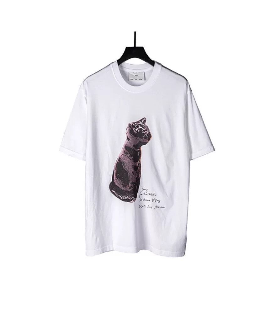 Song For The Mute SFTM 22.1 Cat Print White T-Shirt Size US M / EU 48-50 / 2 - 1 Thumbnail