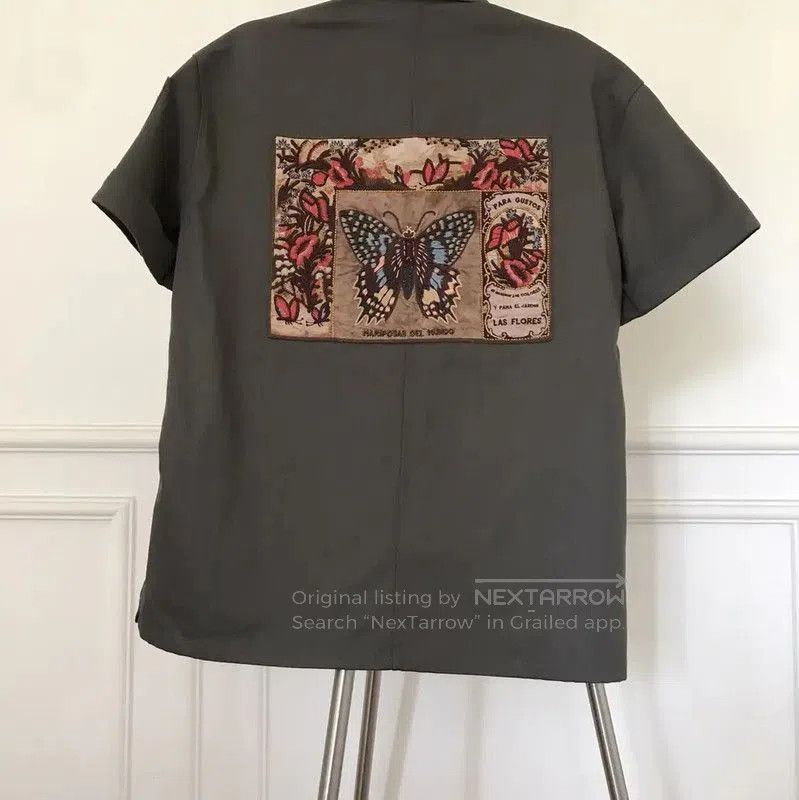 Other Valentino Military Green Embroidered Short Sleeve Shirt . Size M / US 6-8 / IT 42-44 - 3 Thumbnail