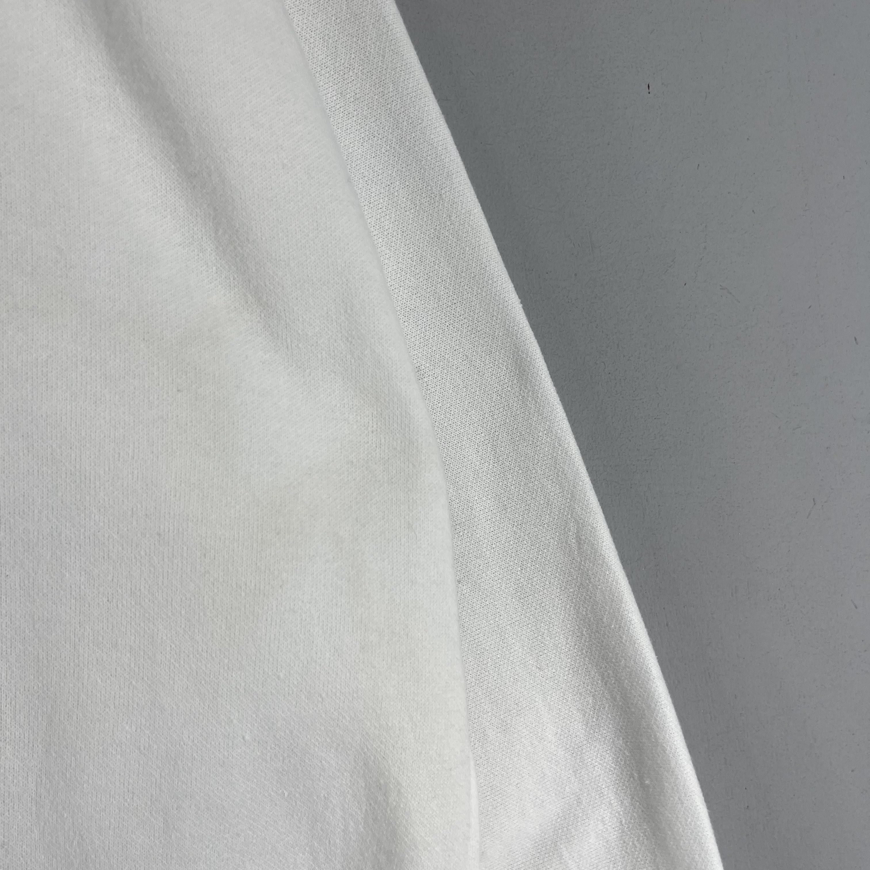 Vintage Vintage 1990s Plain White Sweatshirt Crewneck Oversized Size US XXL / EU 58 / 5 - 4 Thumbnail