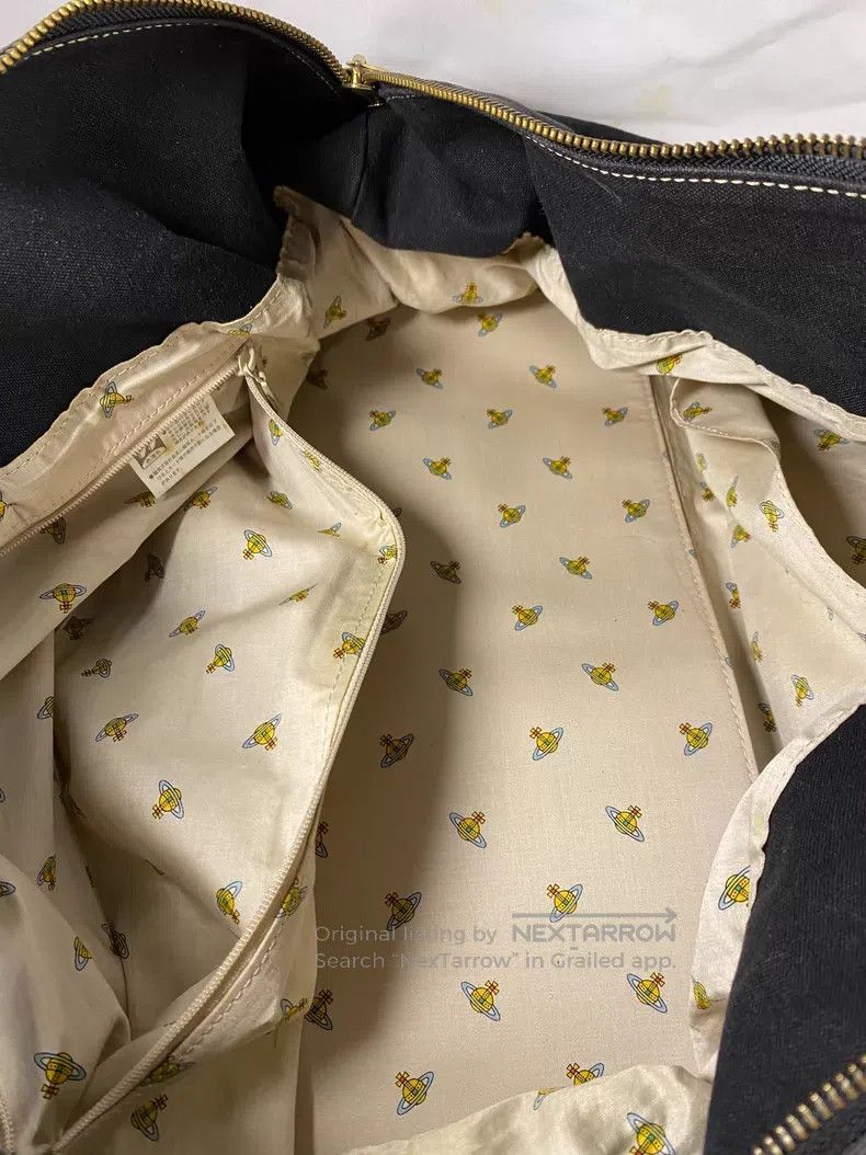 Vivienne Westwood vivienne westwood Boston bag with Saturn large logo, Black Size ONE SIZE - 7 Thumbnail