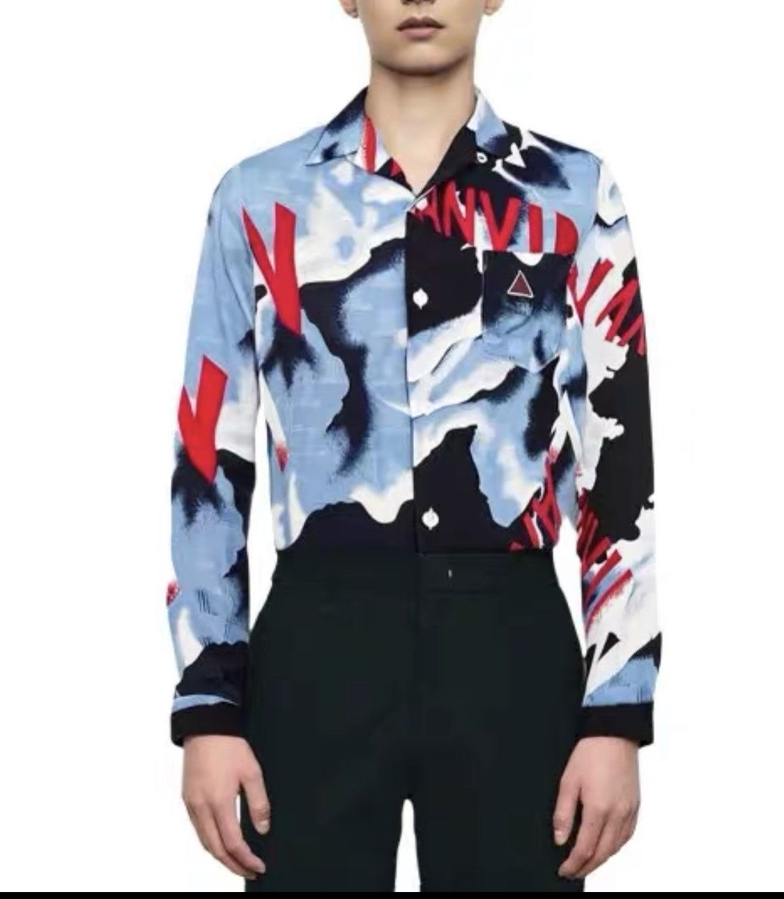 Lanvin silk print shirt collar size40 Size US M / EU 48-50 / 2 - 20 Thumbnail