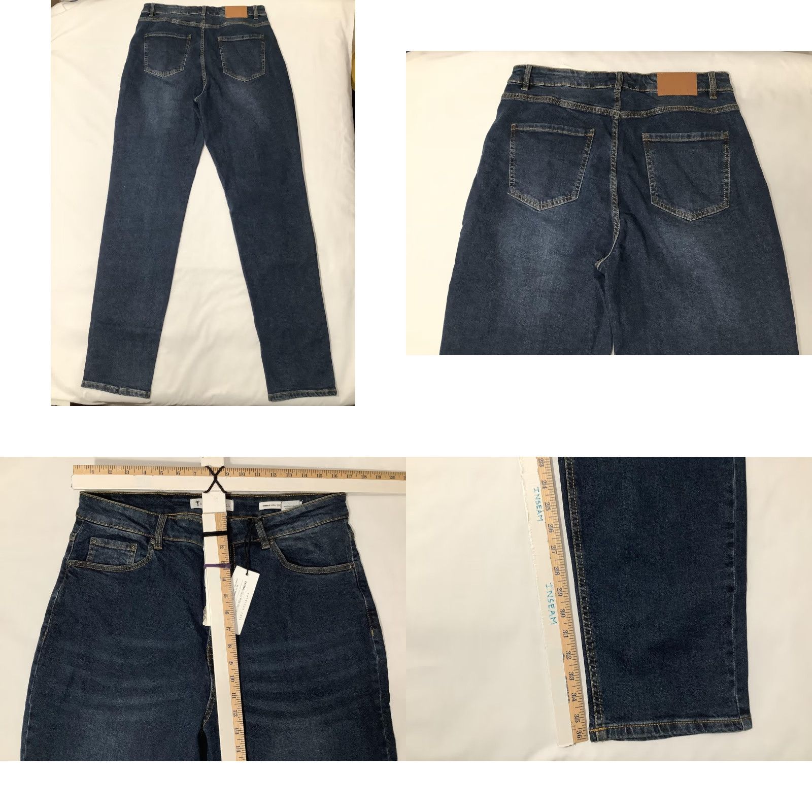 Vintage AMERICAN TALL Jeans Women 32x36 Emma High Rise Relaxed Tapered Denim Blue 5-Pocket Stretch Cotton Spandex Dark Indigo N/A Size 24" / US 00 / IT 34 - 8 Thumbnail