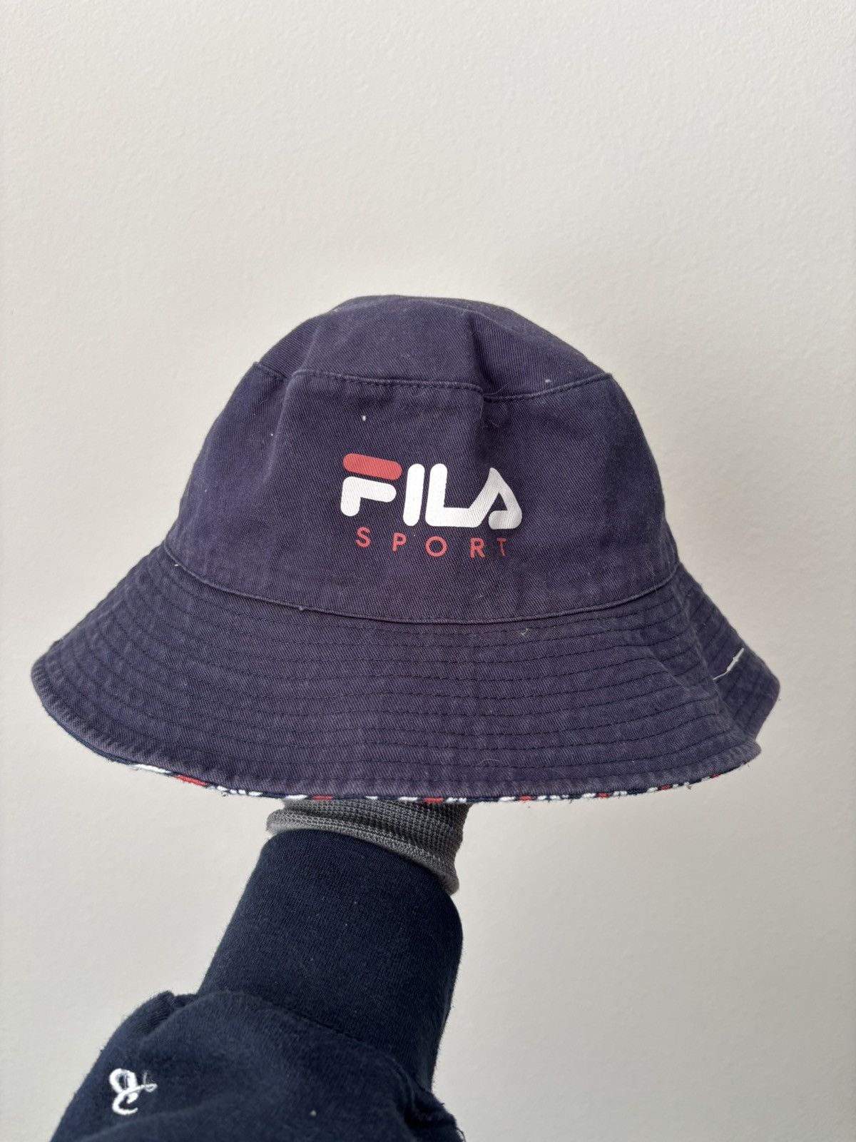 Vintage Vintage FILA Reversible Bucket Hat Size ONE SIZE - 1 Thumbnail