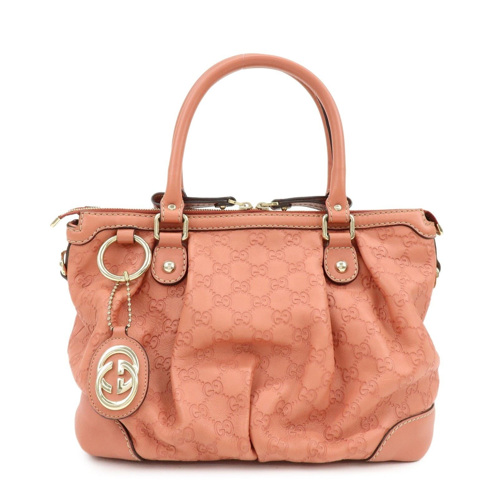 Gucci Gucci Guccissima Interlocking G Shoulder Bag Calfskin Pink Size ONE SIZE - 1 Thumbnail