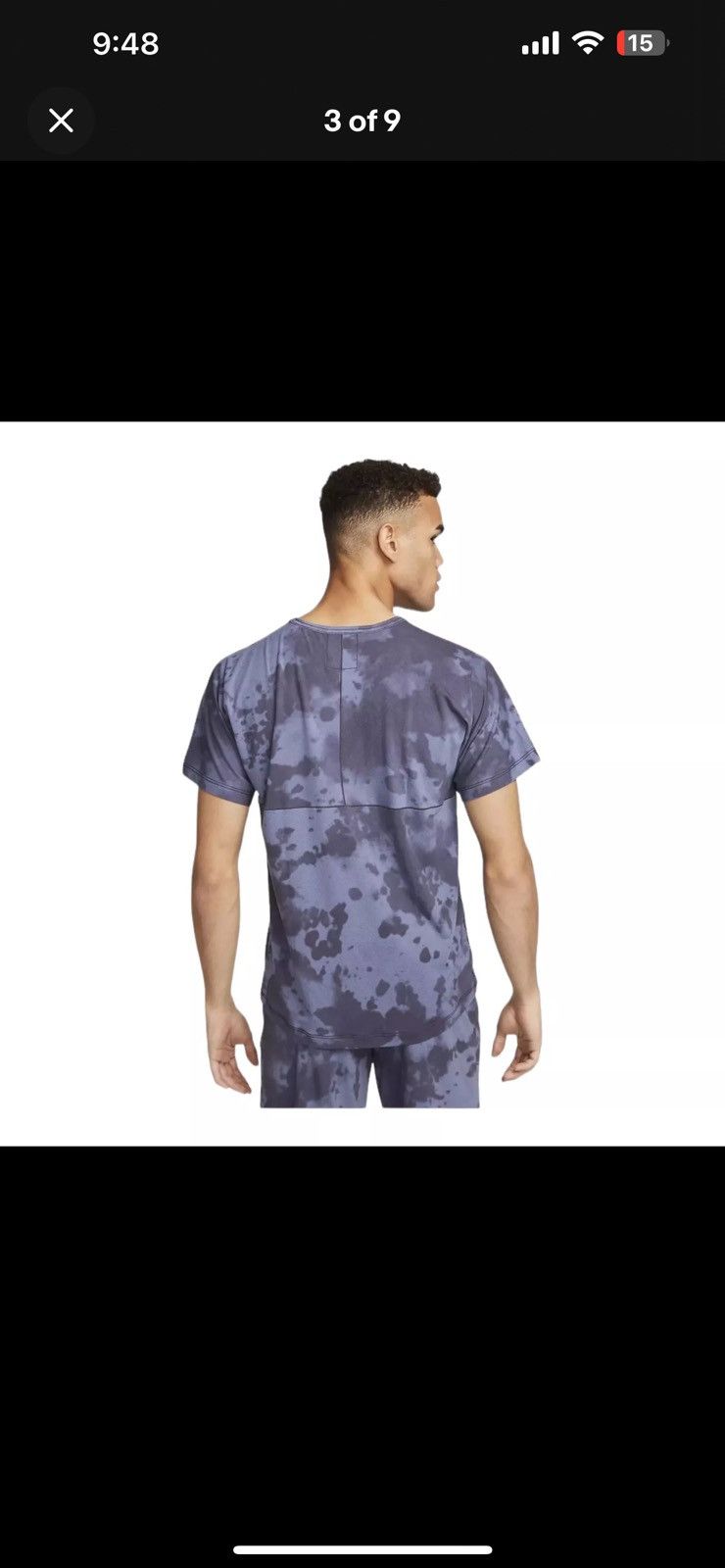Nike Nike Dri-FIT Allover Print Short-Sleeve Yoga Top Gridiron Size US XL / EU 56 / 4 - 2 Thumbnail