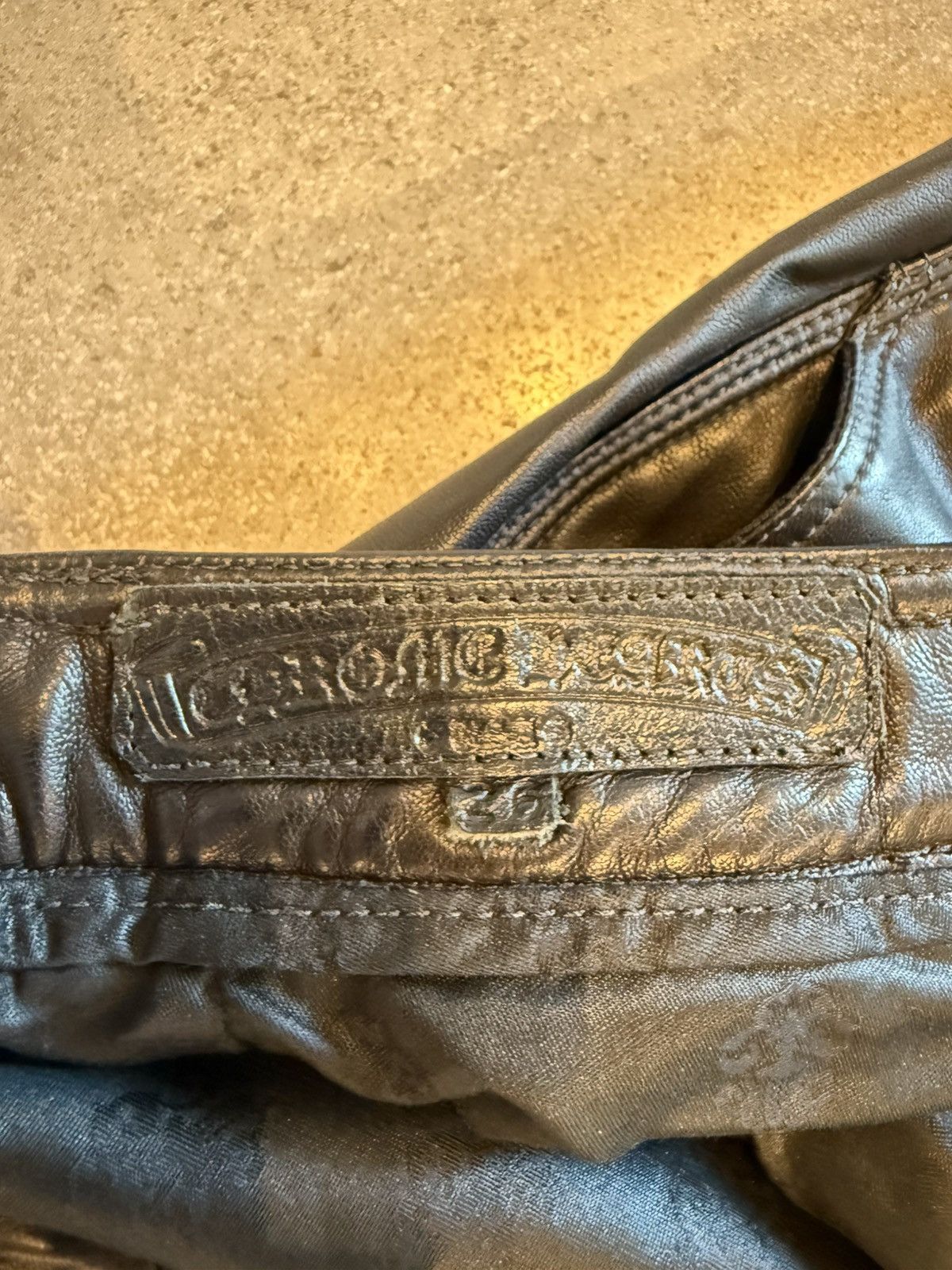 Chrome Hearts Chrome Hearts Leather Flooded Pants (1of1) 🔥👹🔥 Size US 26 / EU 42 - 15 Thumbnail