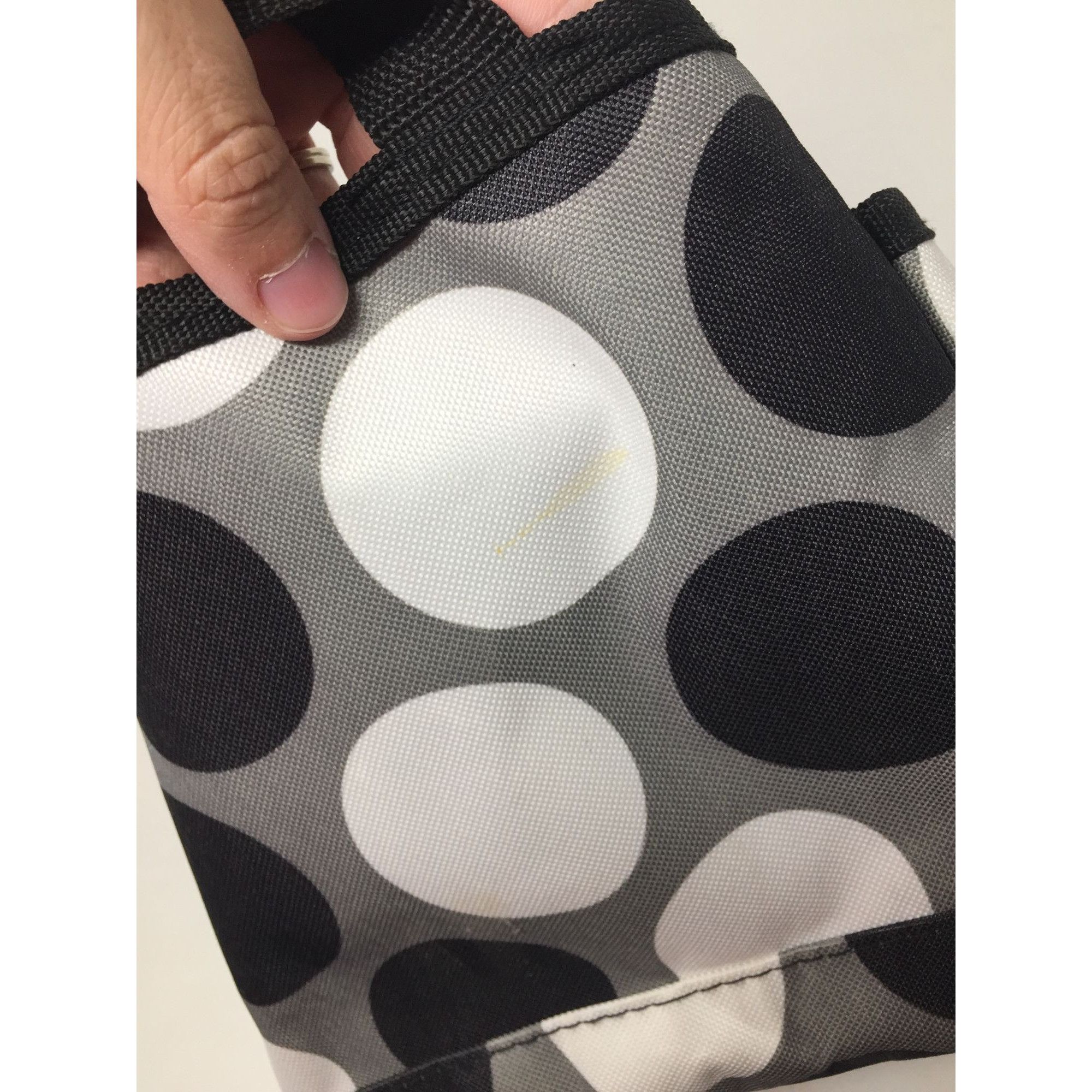 Other Women's Thirty-One Black, Gray, White Polka Dotted Mini Tote Size ONE SIZE - 5 Thumbnail