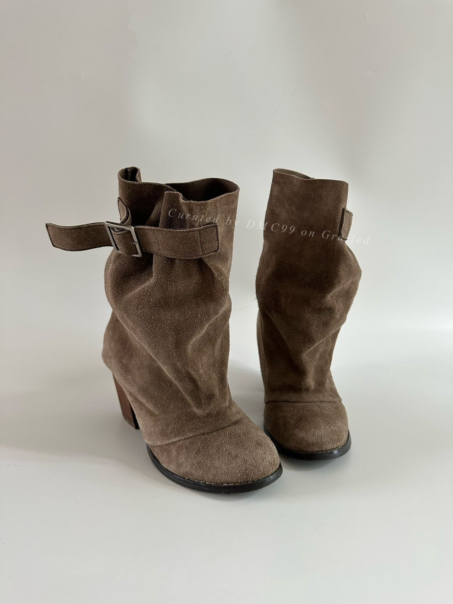 Zucca Zucca Vintage Suede Slouchy High-Heel Ankle Boots Size US 6 / IT 36 - 1 Thumbnail
