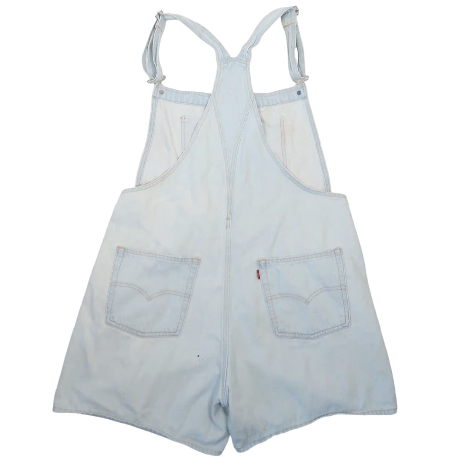 Levi's VINTAGE Levi's Light Wash Blue Denim Short Overalls XL Womens Overalls 90s Casual Denim One-Piece Size 40" / US 18 - 3 Thumbnail