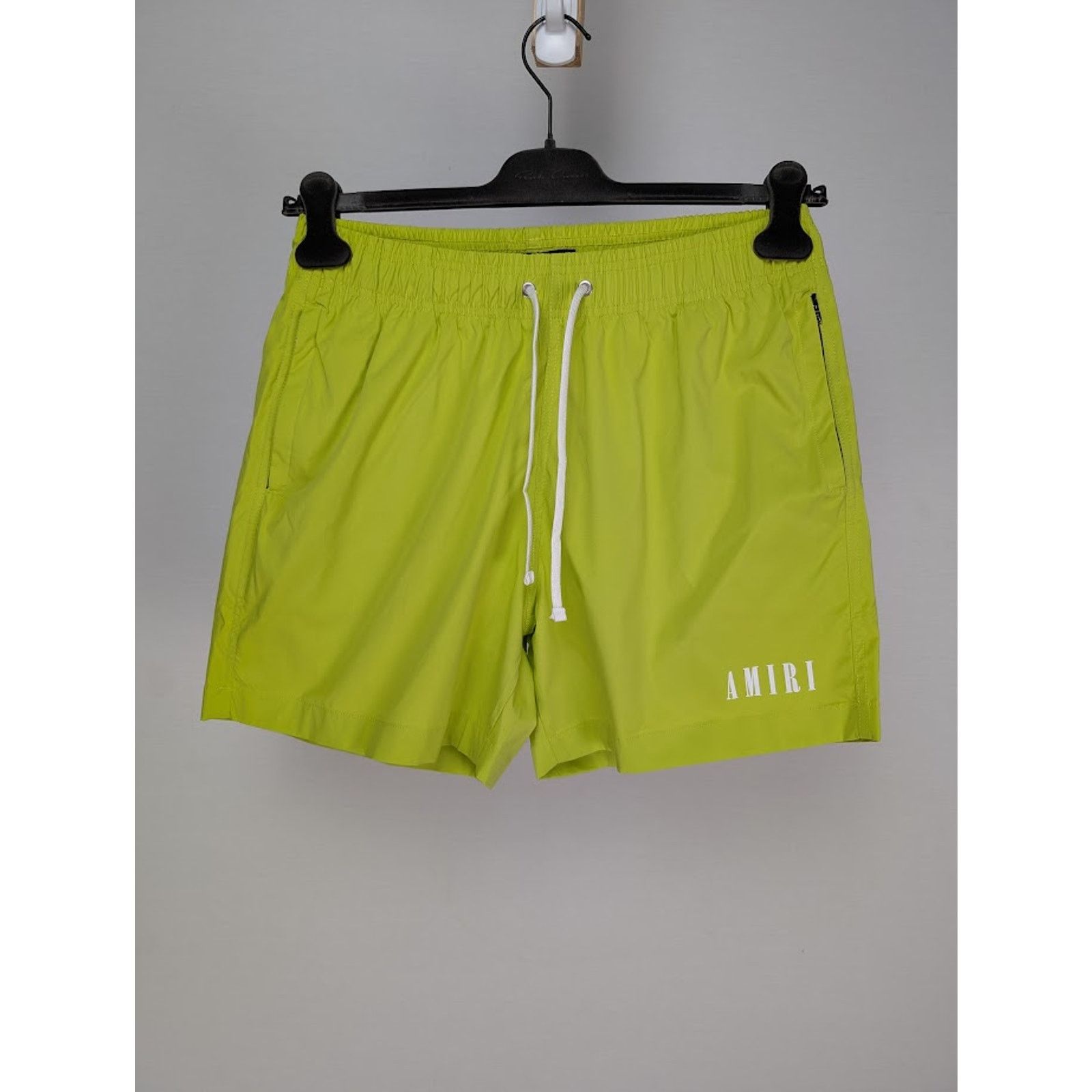 o1rshd1 Q:2 / Core Logo Swim Trunk Shorts in Lime