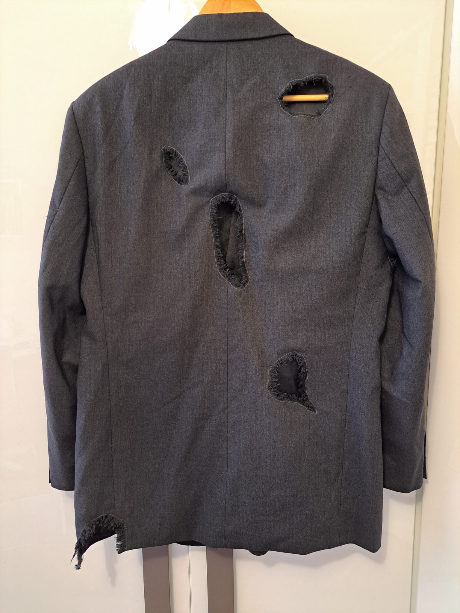 Balmain Balmain Paris vintage custom suit jacket blazer, destroyed Size 42R - 2 Thumbnail