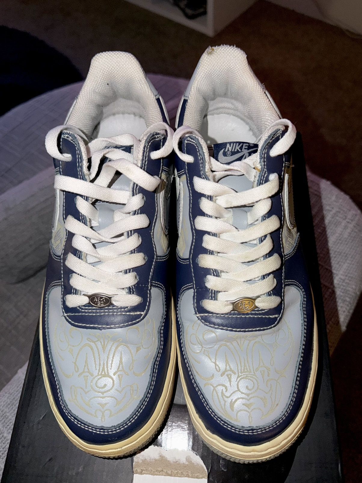 Nike Nike Air Force 1 Low Mr. Cartoon Blue Tattoo (Clown) Size US 9.5 / EU 42-43 - 2 Thumbnail
