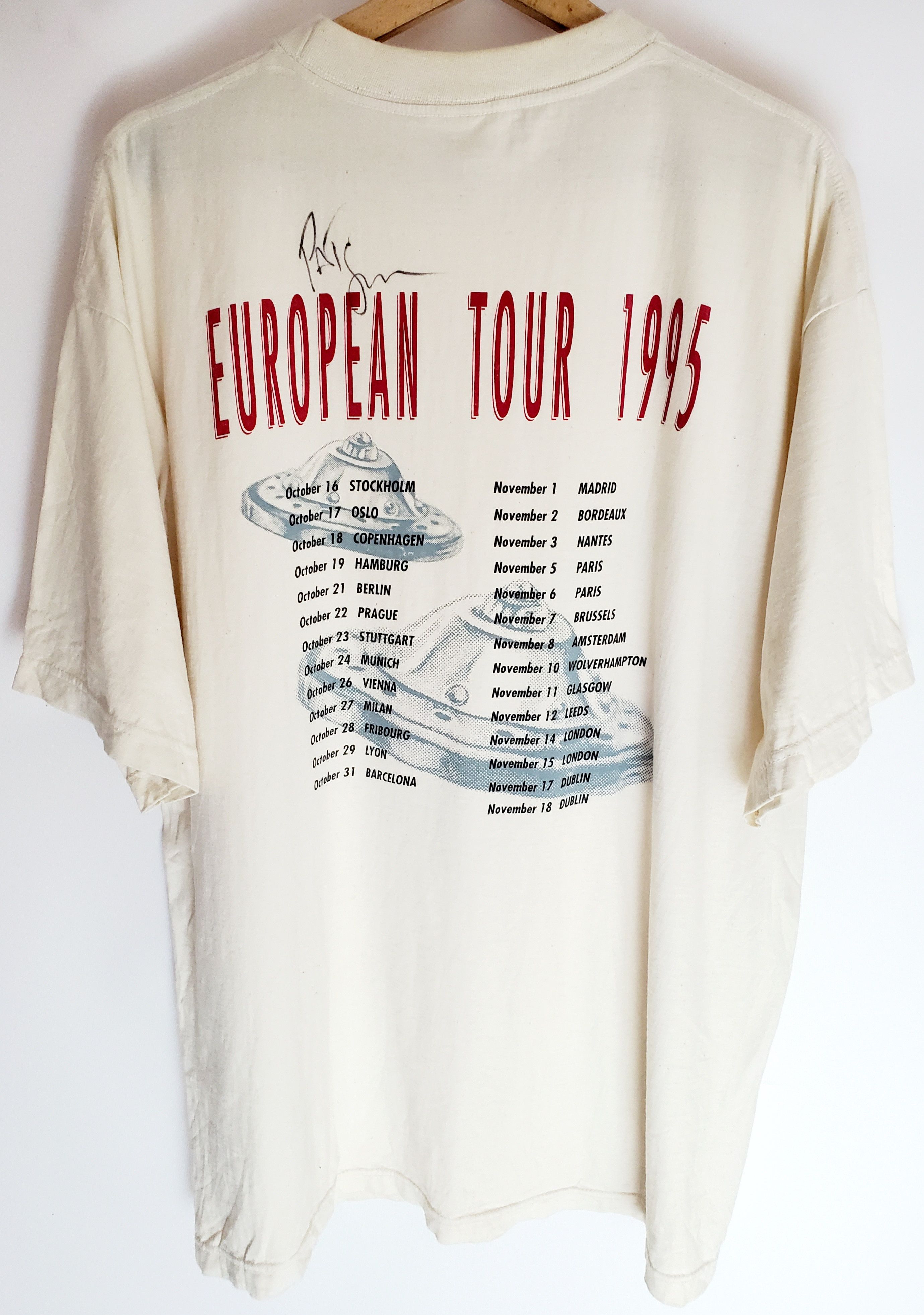 Band Tees × Vintage Foo Fighters 1995 Original Tour Tee Autograph Dave Grohl Xl Size US XL / EU 56 / 4 - 3 Thumbnail