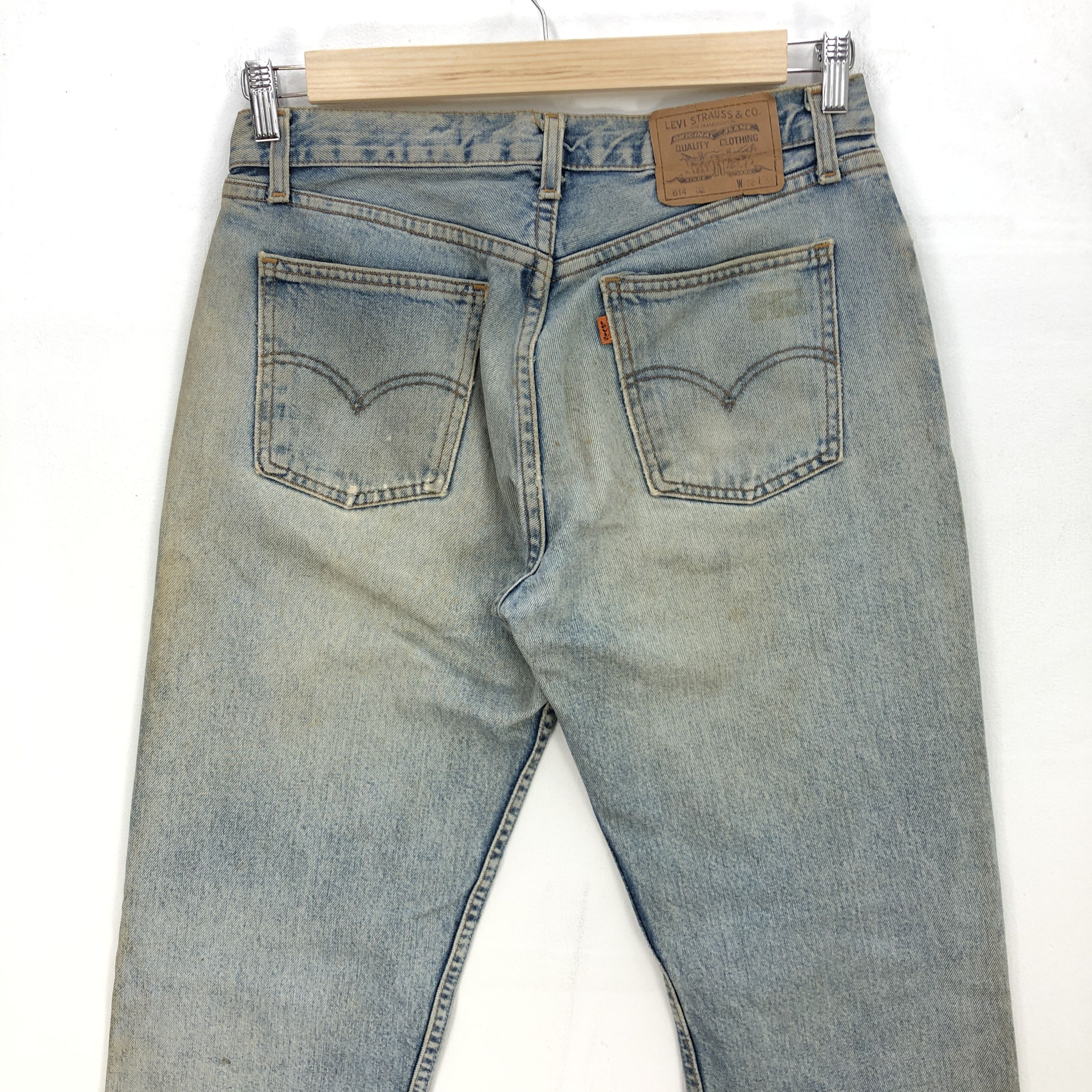 Levi's × Vintage Vintage Levis 614 Faded Jeans Orange Tab Light Wash Denim Size US 30 / EU 46 - 3 Thumbnail