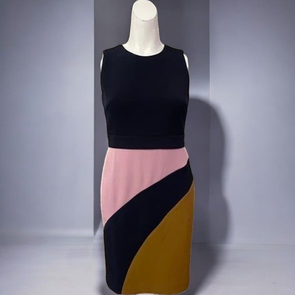 Ann Taylor Ann Taylor Midnight Navy Color Block Sleeveless Sheath 0 Size XS / US 0-2 / IT 36-38 - 10 Thumbnail
