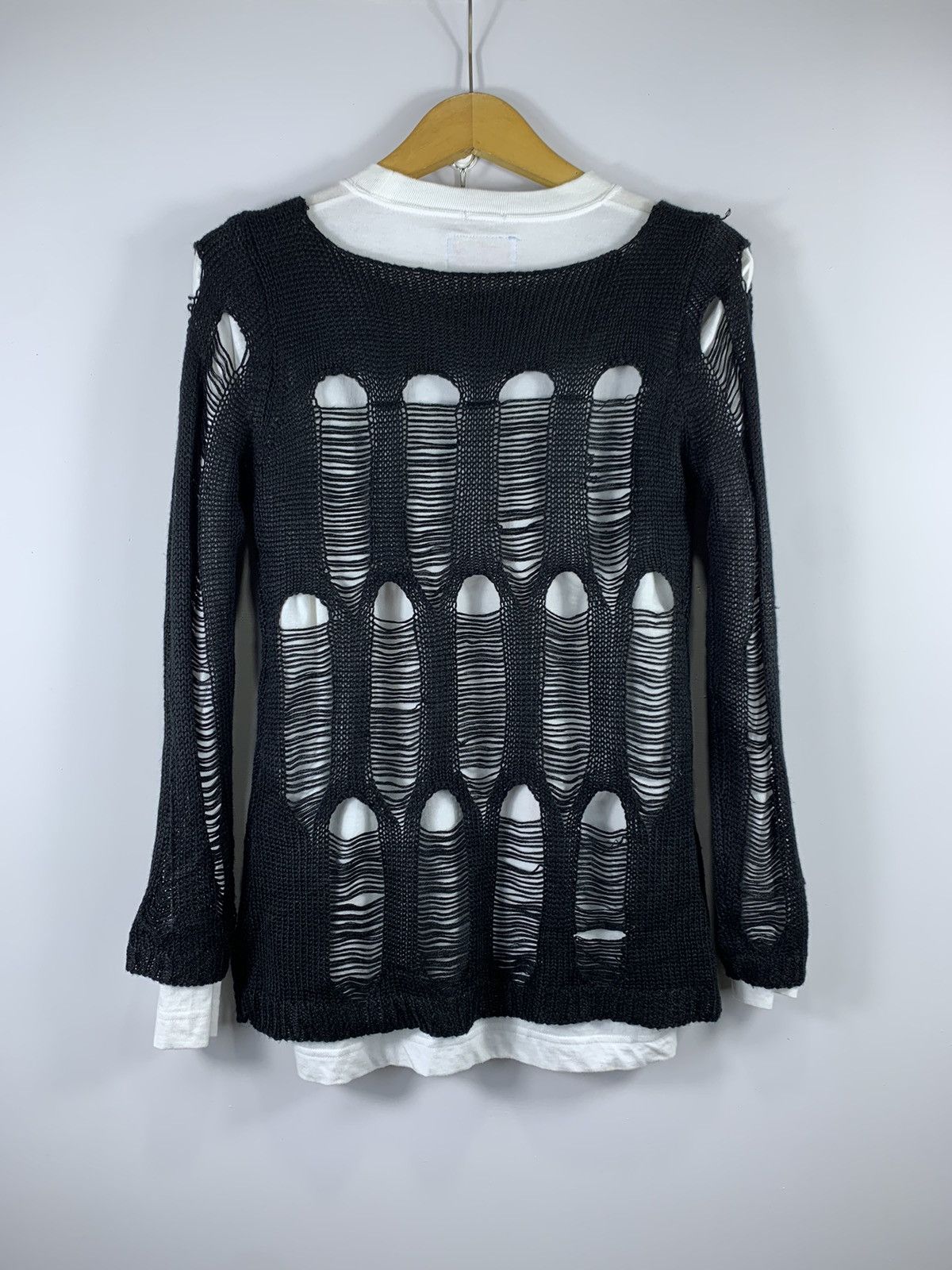 Issey Miyake Japanese Unknown Distressed Knit Grunge Number nine Style Size US M / EU 48-50 / 2 - 2 Thumbnail