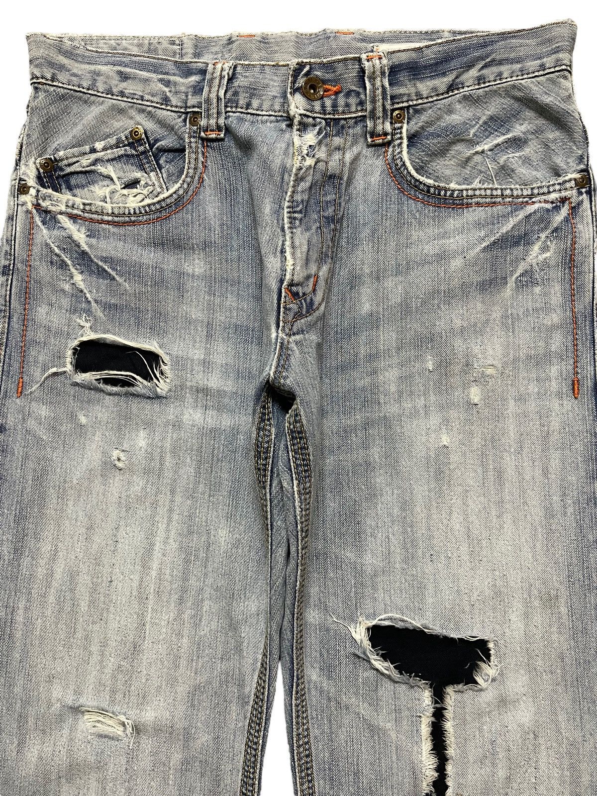 Edwin Edwin XV Exclusive Buckle Light Faded Wash Baggy Wide Leg Size US 33 - 3 Thumbnail